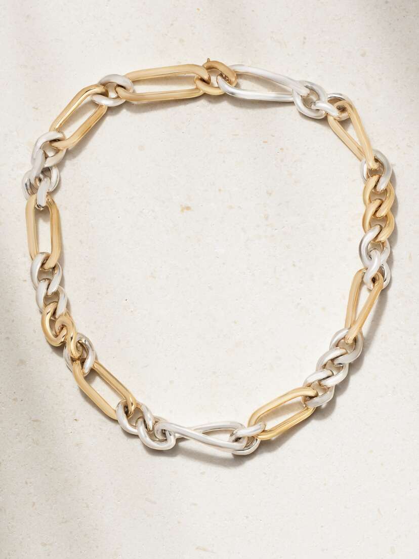 MAOR 18-karat Gold And Sterling Silver Choker
