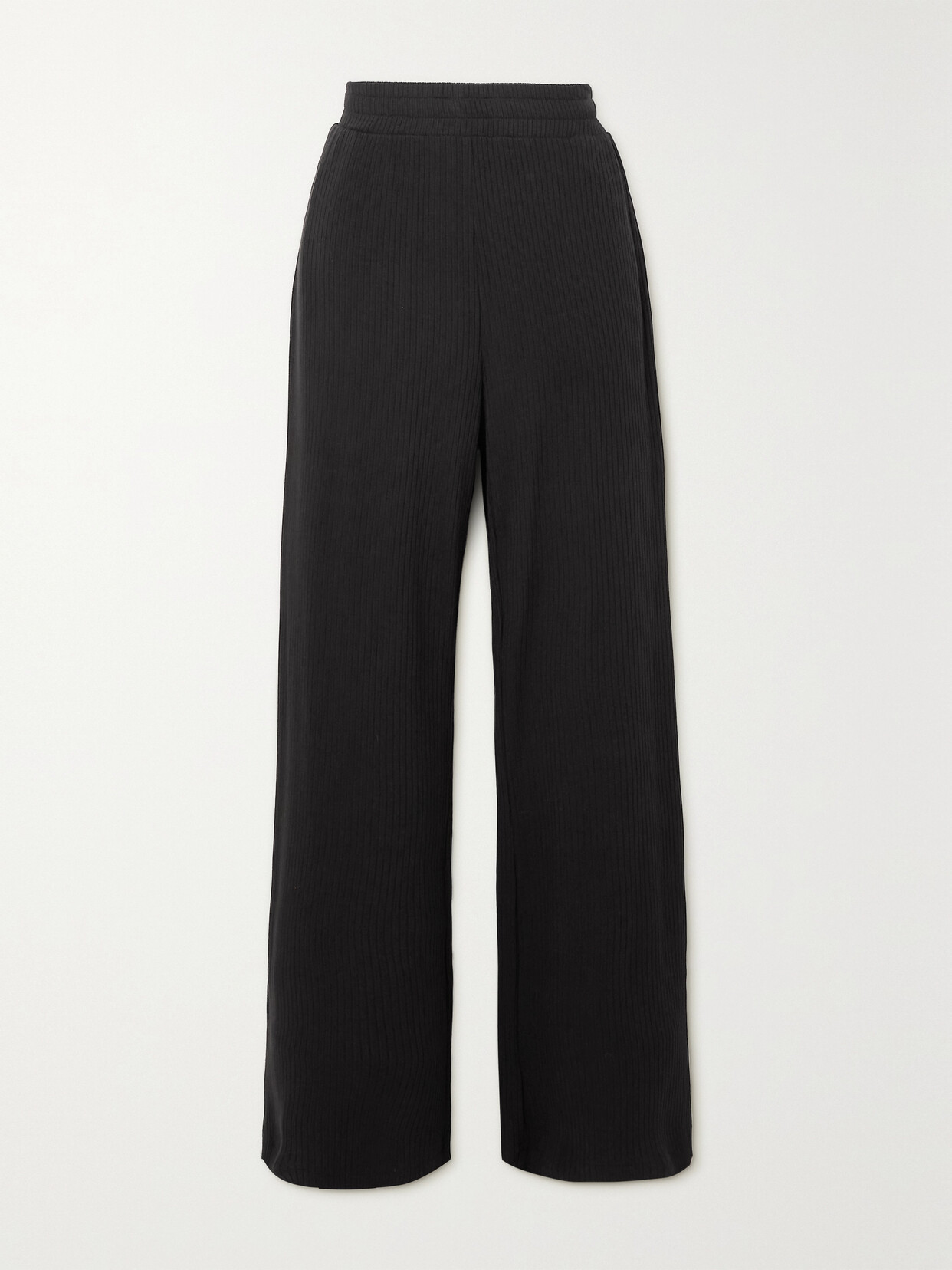 Varley - Raya Ribbed Stretch-modal Pants - Black