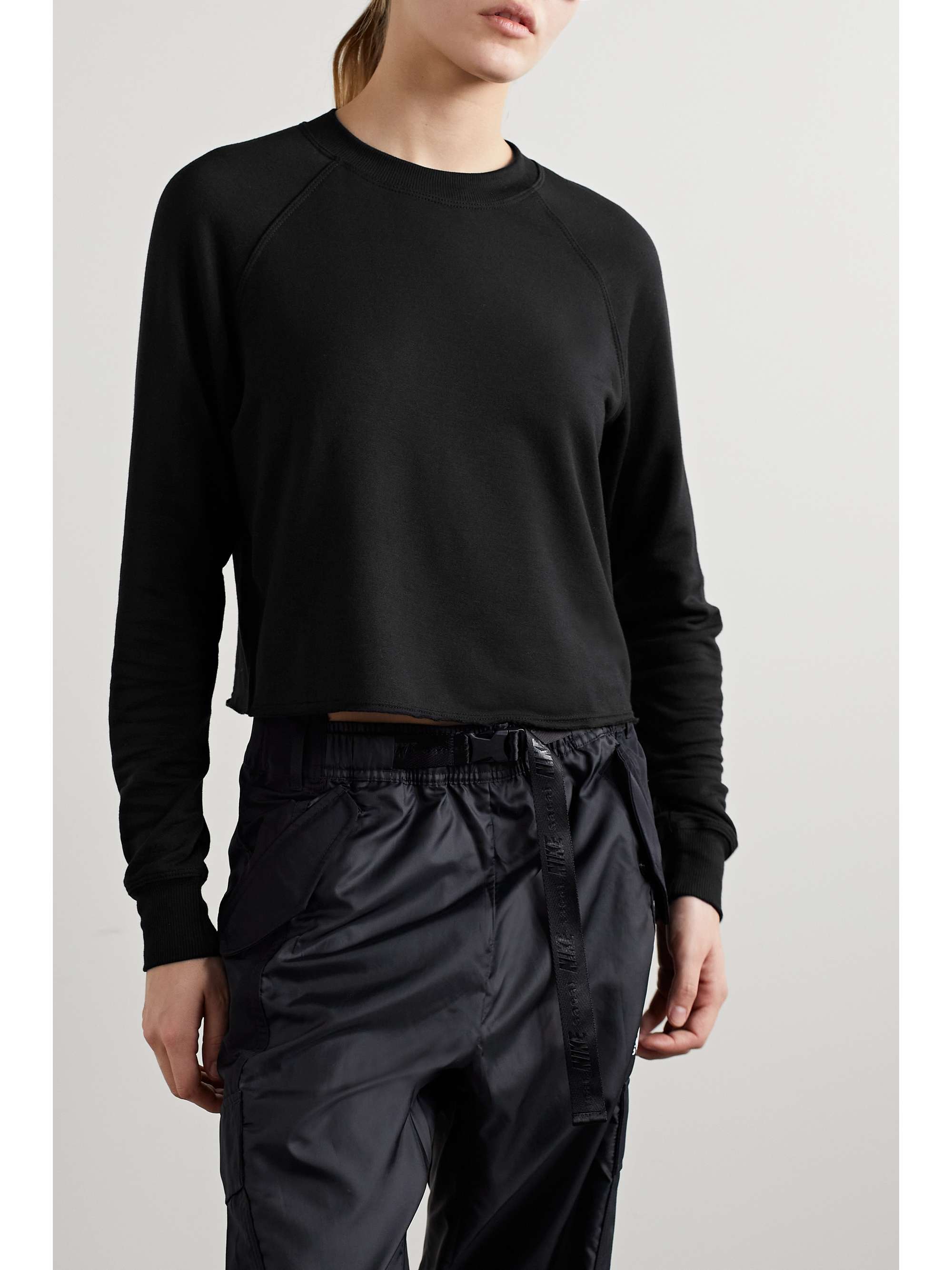 SPLITS59 Warm Up cropped stretch-modal jersey sweatshirt