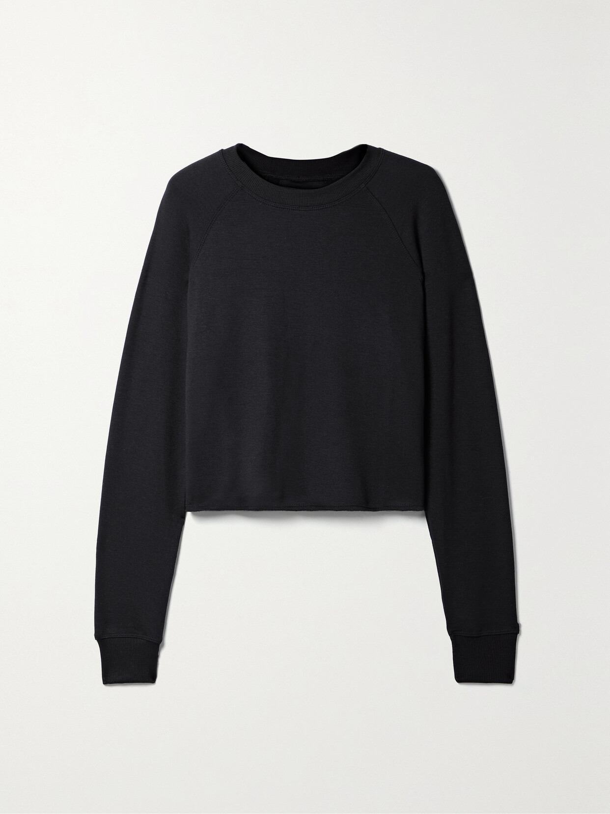 SPLITS59 WARM UP CROPPED STRETCH-MODAL JERSEY SWEATSHIRT