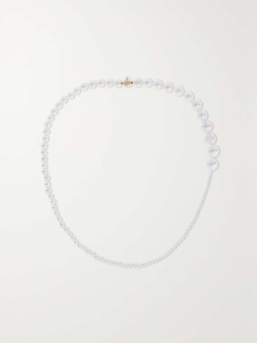 Sophie Bille Brahe Peggy 14-karat Gold Pearl Necklace