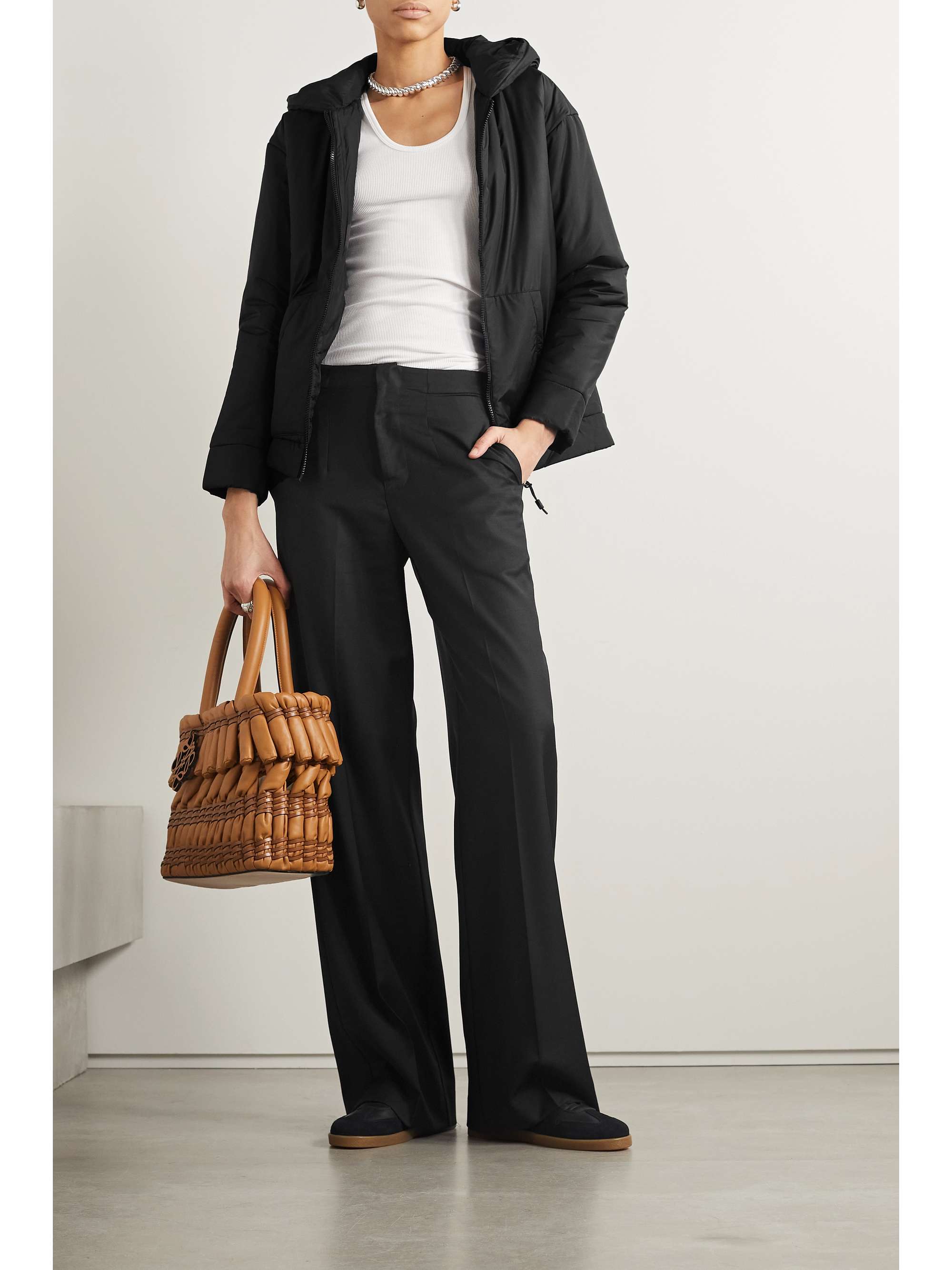 JAMES PERSE Hooded quilted padded shell jacket
