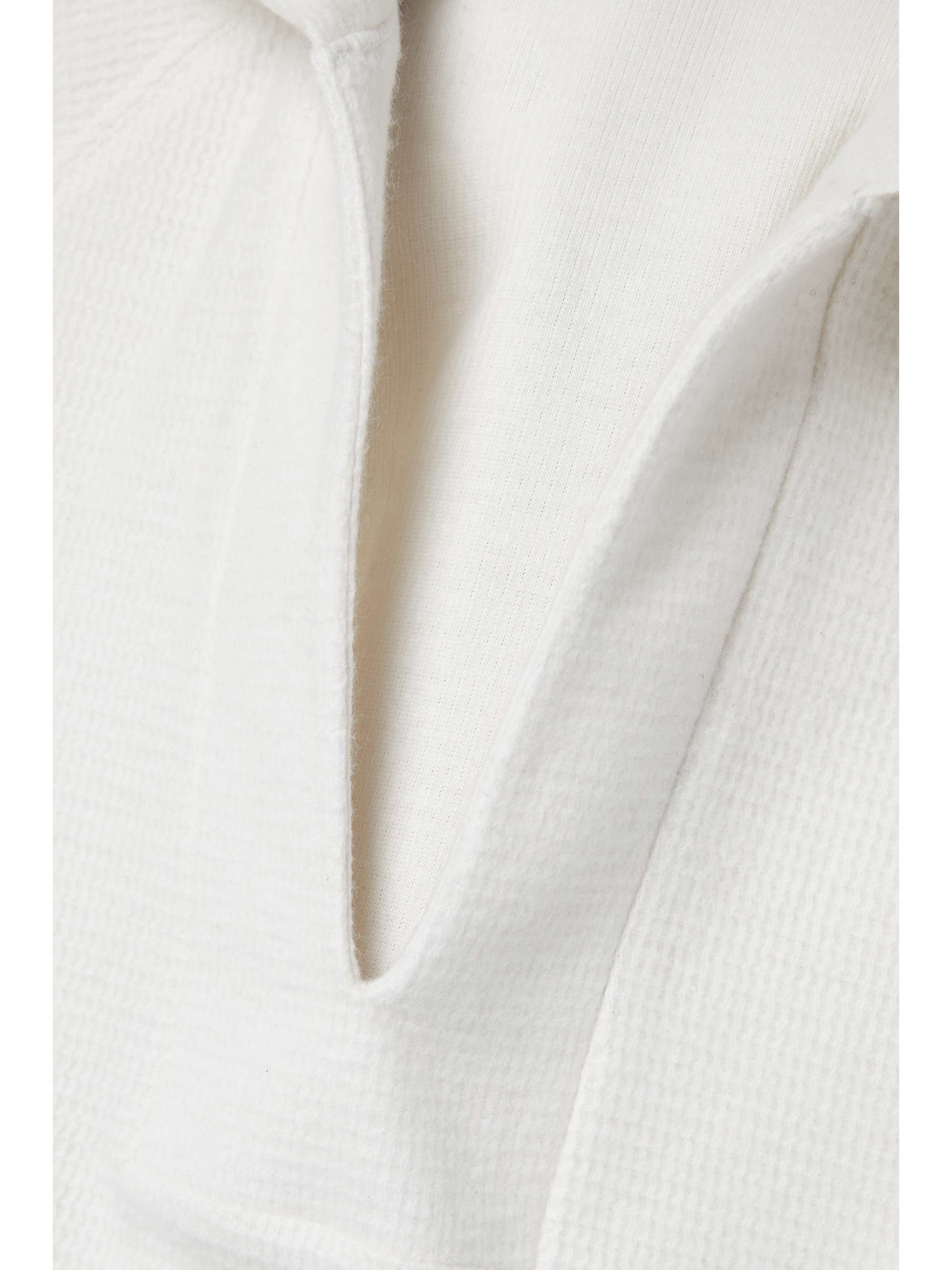 JAMES PERSE Waffle-knit cotton and cashmere-blend hoodie