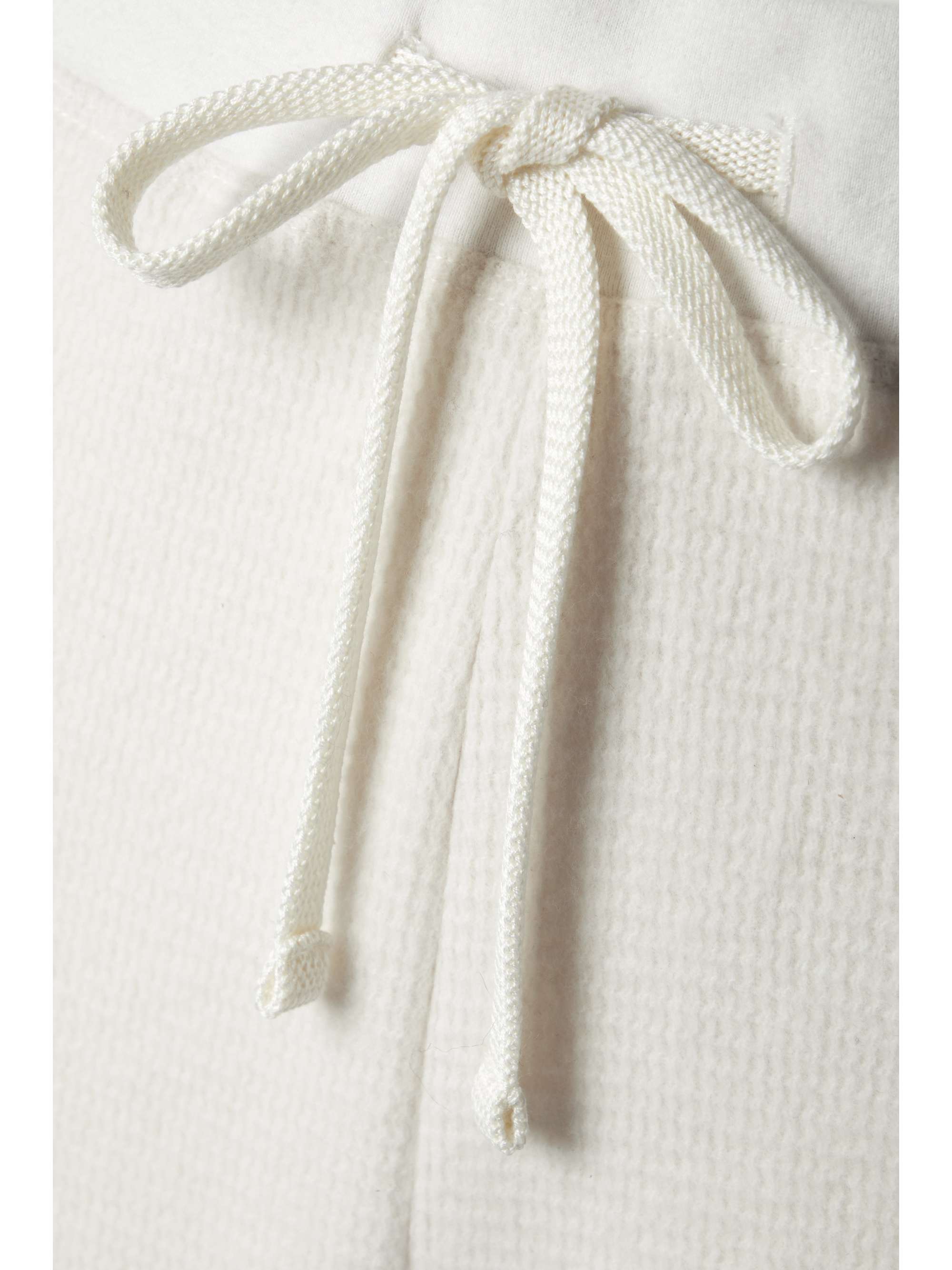 JAMES PERSE Waffle-knit cotton and cashmere-blend tapered track pants
