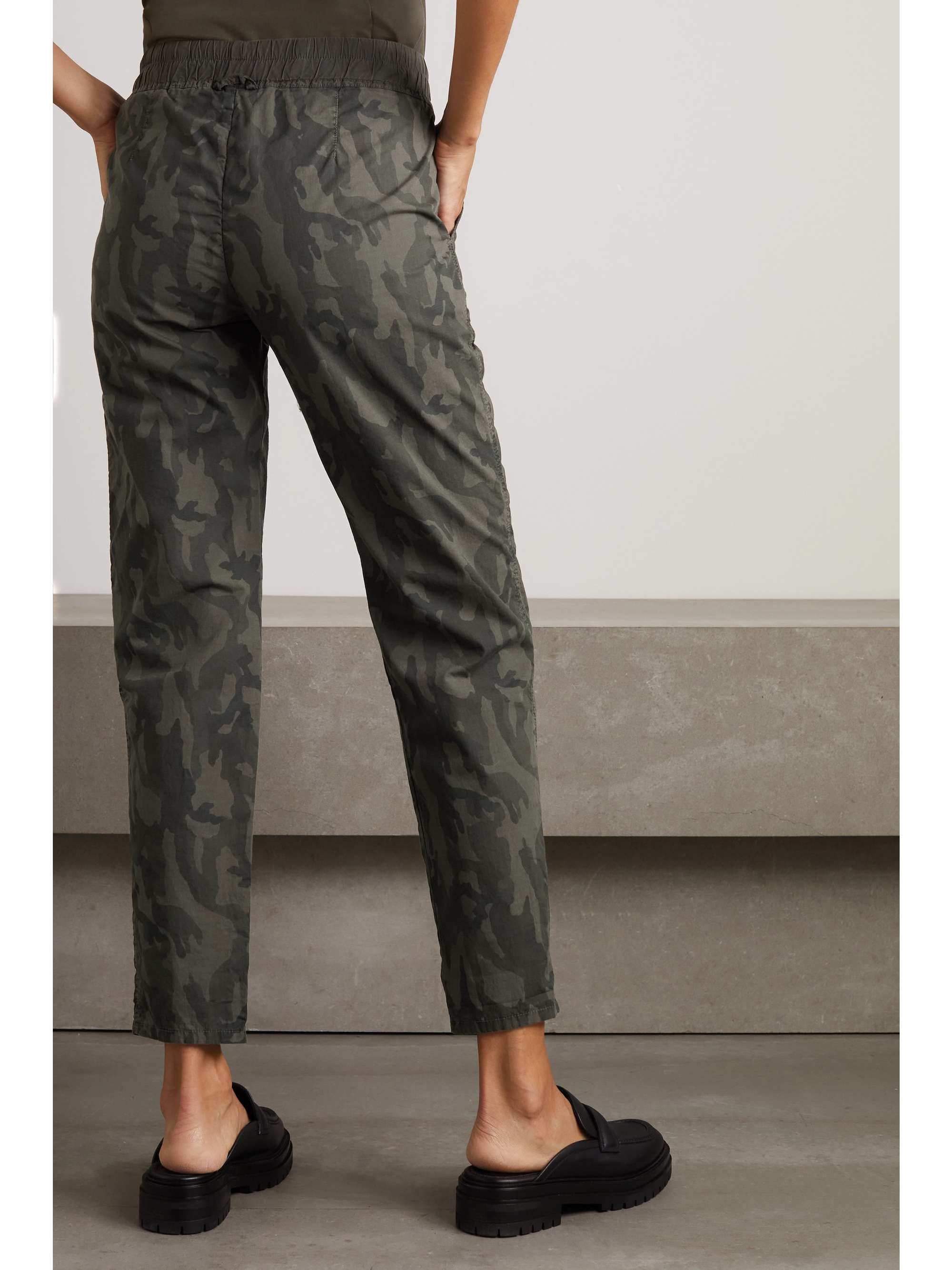 JAMES PERSE Camo cotton-ripstop track pants