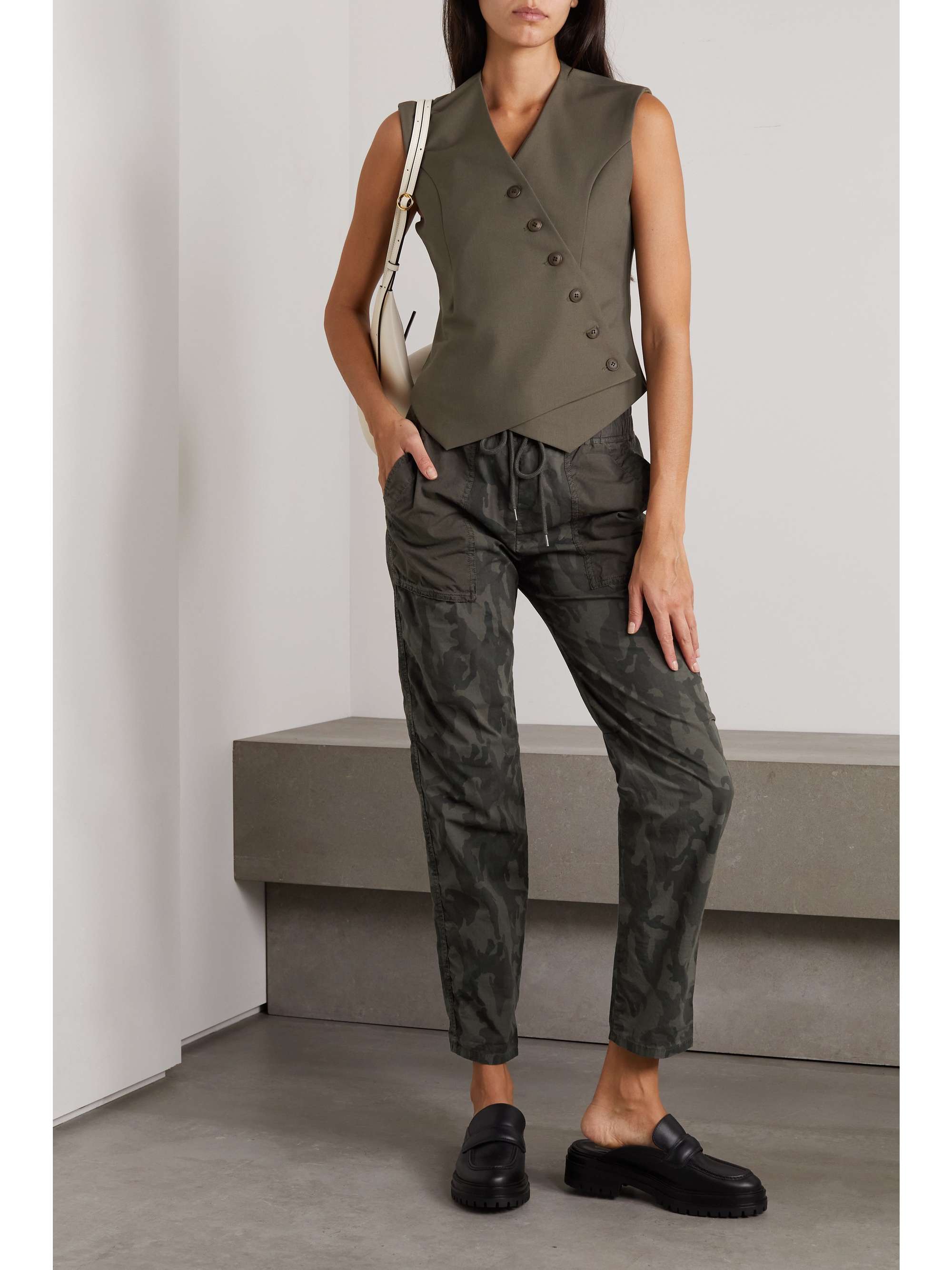 JAMES PERSE Camo cotton-ripstop track pants