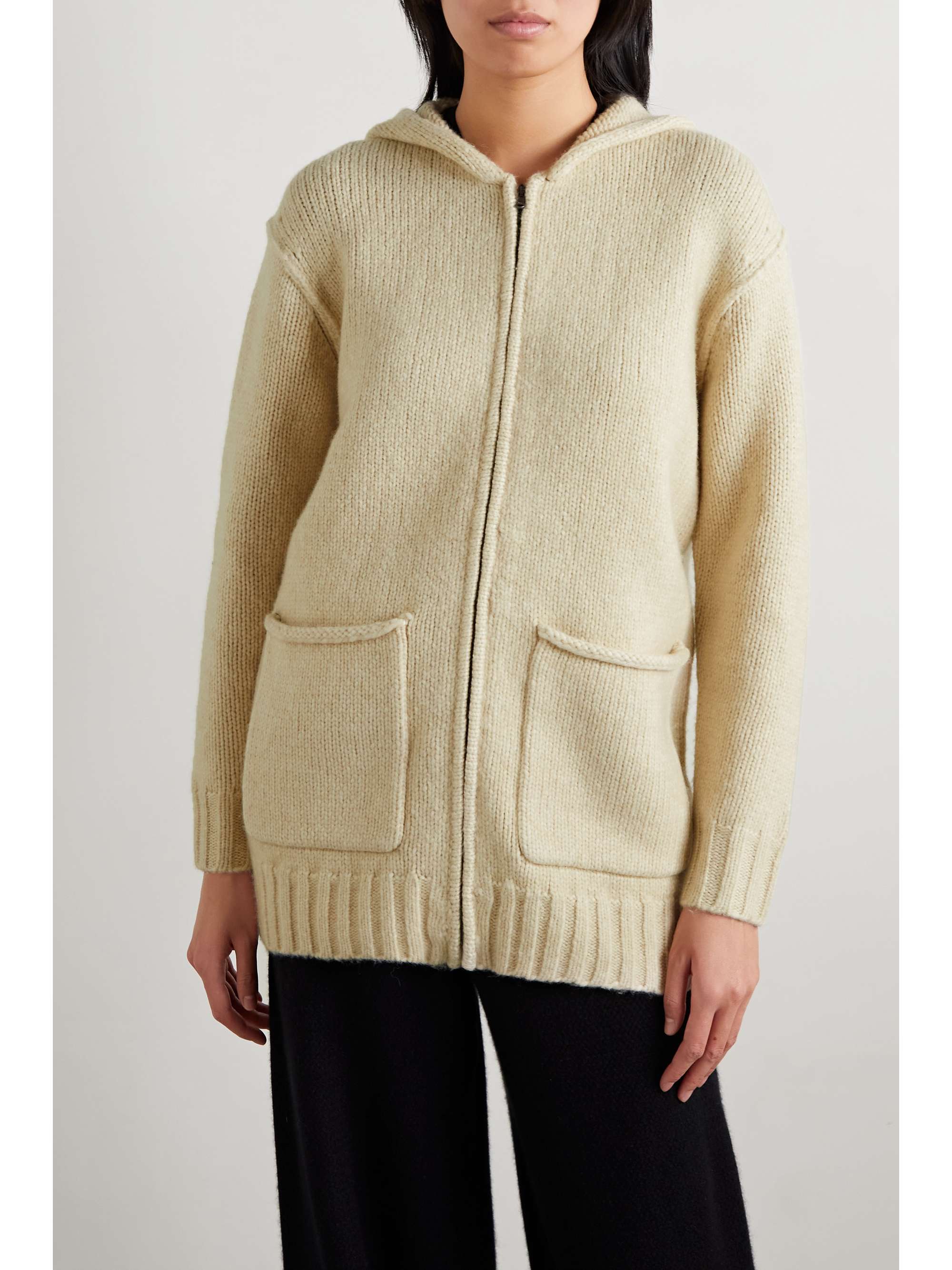 JAMES PERSE Hooded knitted cardigan