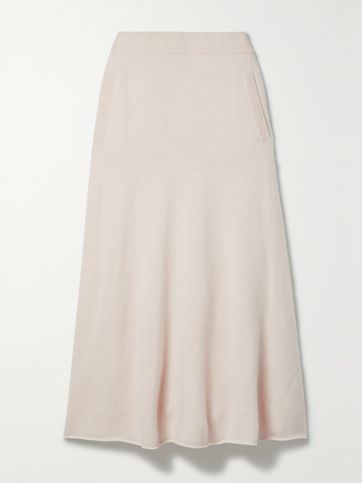 Lingua Franca - Cashmere Midi Skirt - Cream