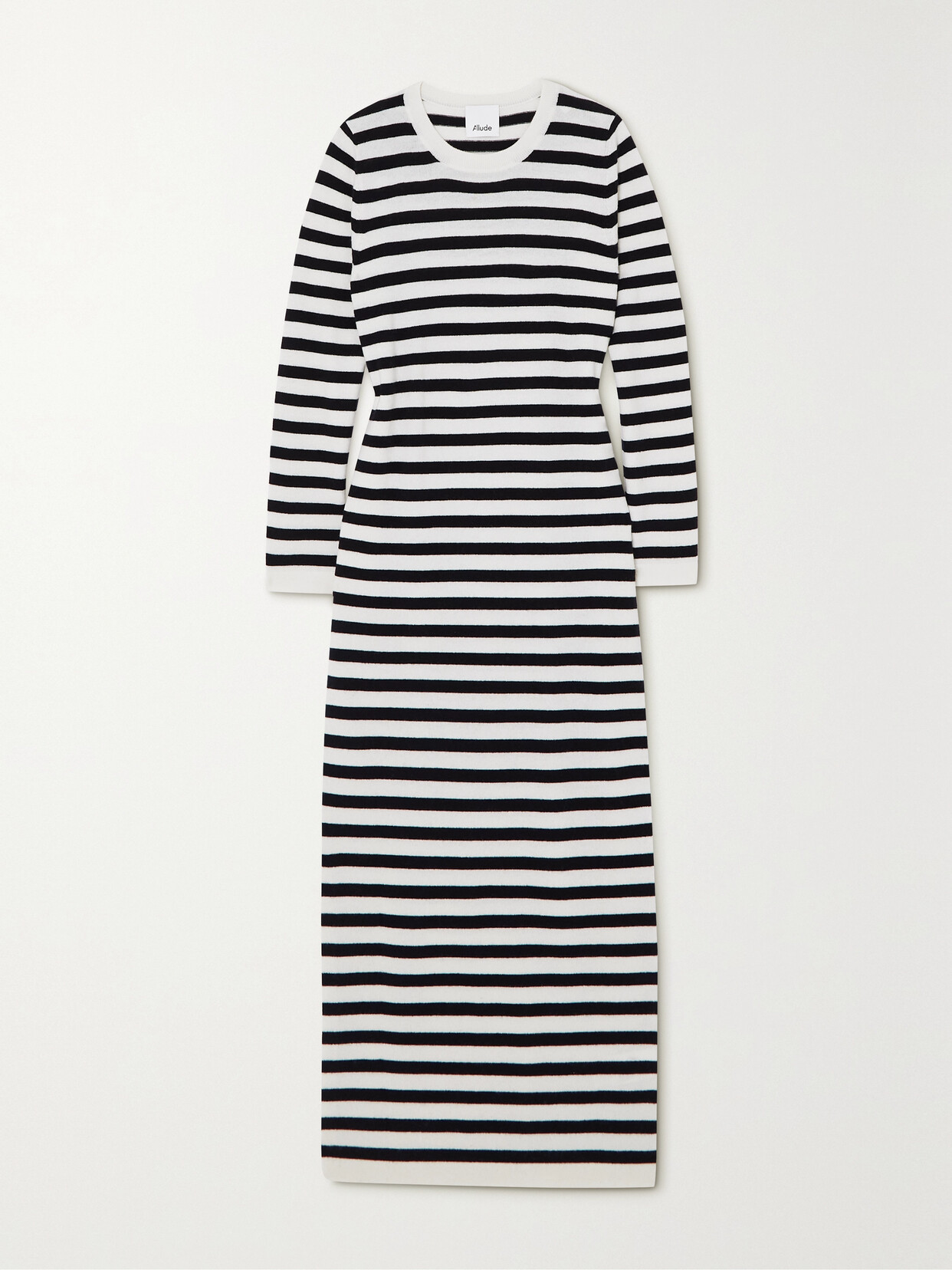 Allude - Striped Wool And Cashmere-blend Midi Dress - Blue