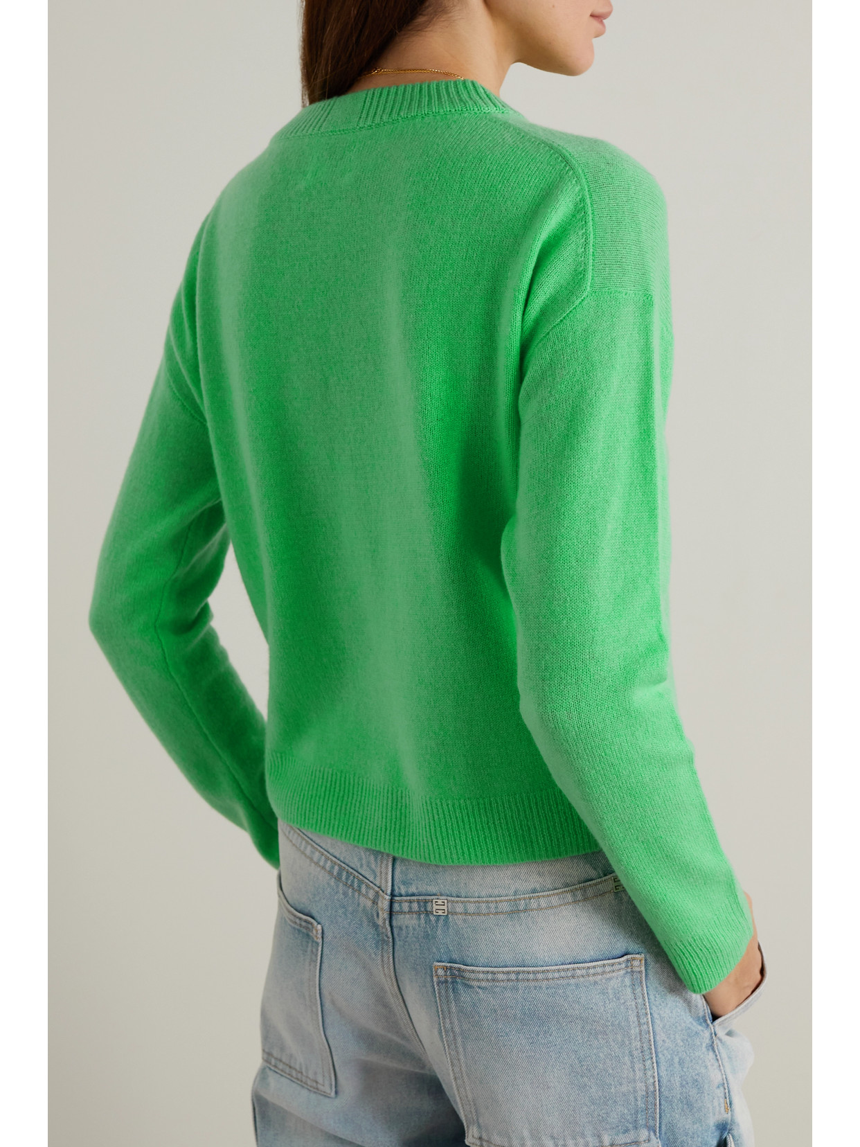 Allude Wool And Cashmere-blend Sweater In Green