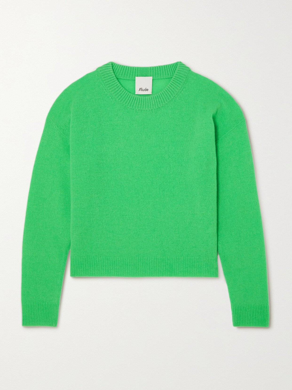 Allude Wool And Cashmere-blend Sweater In Green