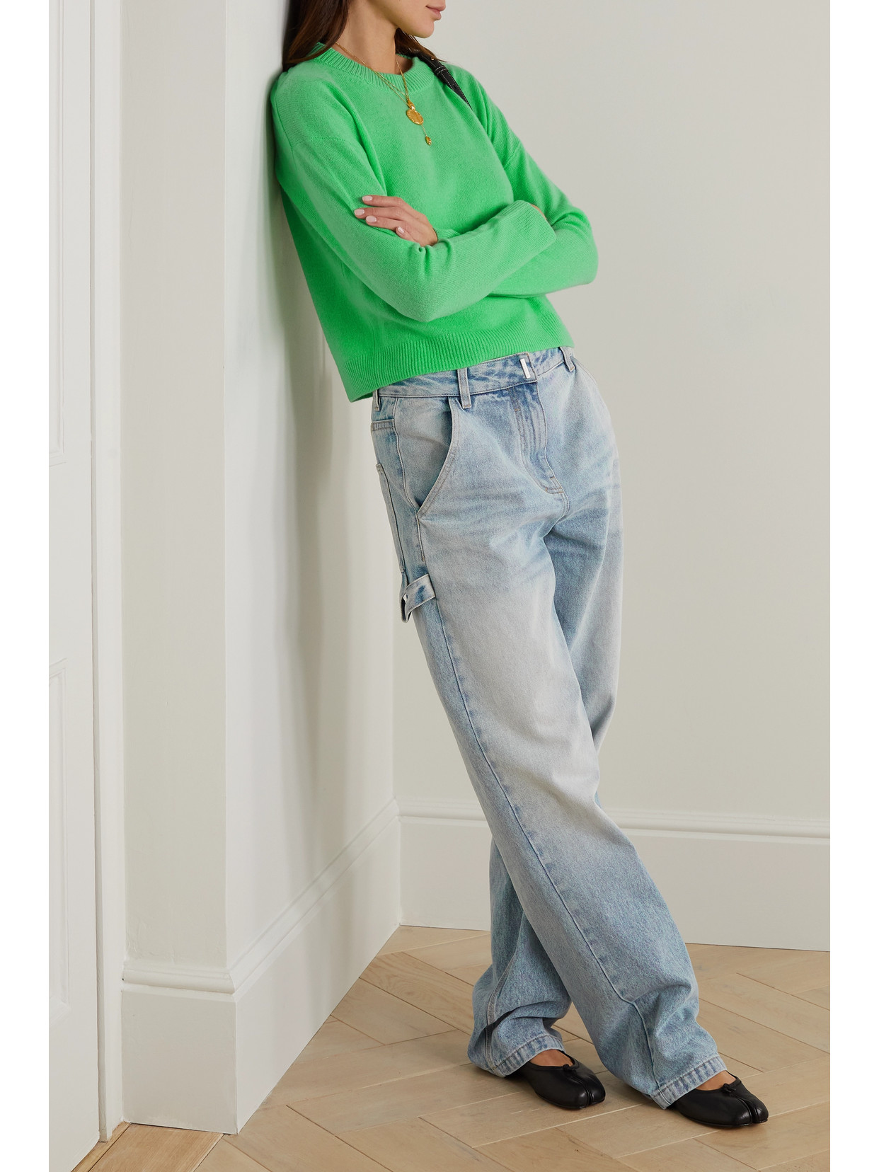 Allude Wool And Cashmere-blend Sweater In Green