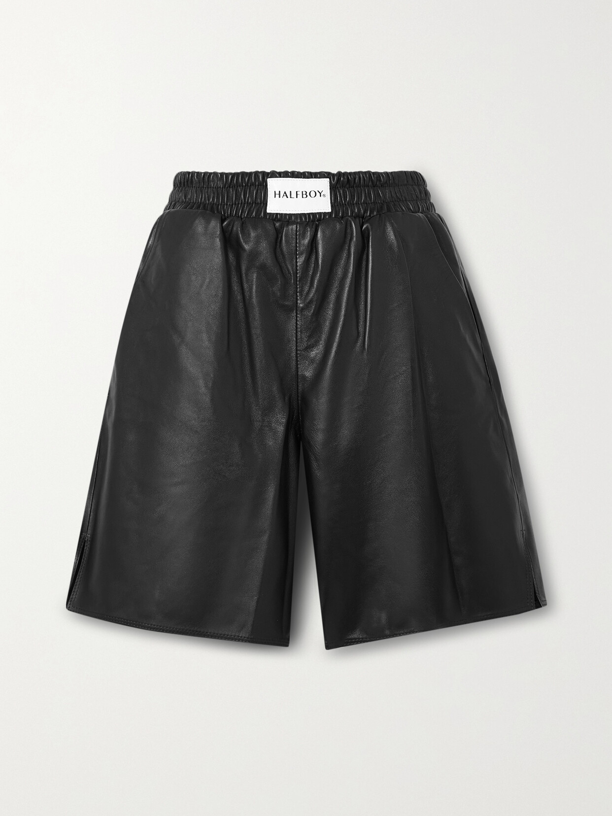 HALFBOY Leather Shorts - Black