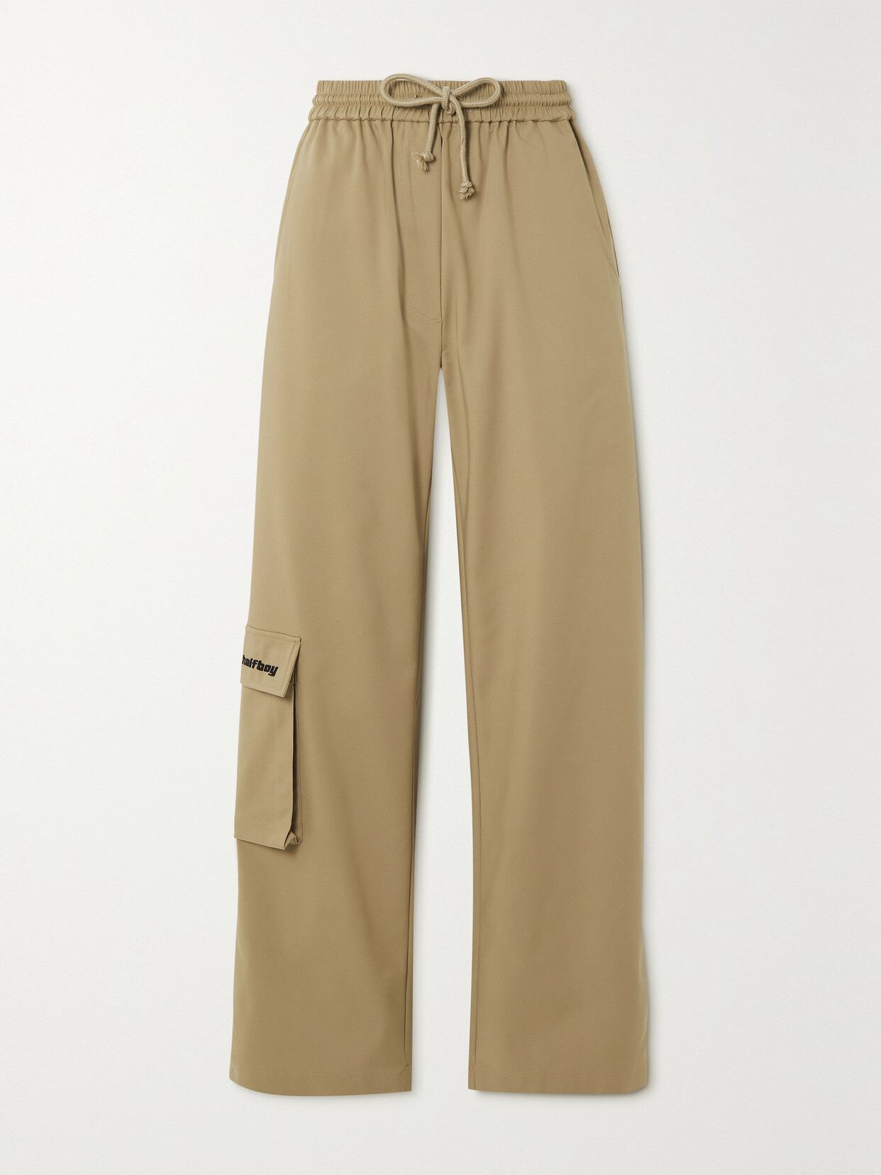 HALFBOY Cotton-blend Wide-leg Cargo Pants - Neutrals