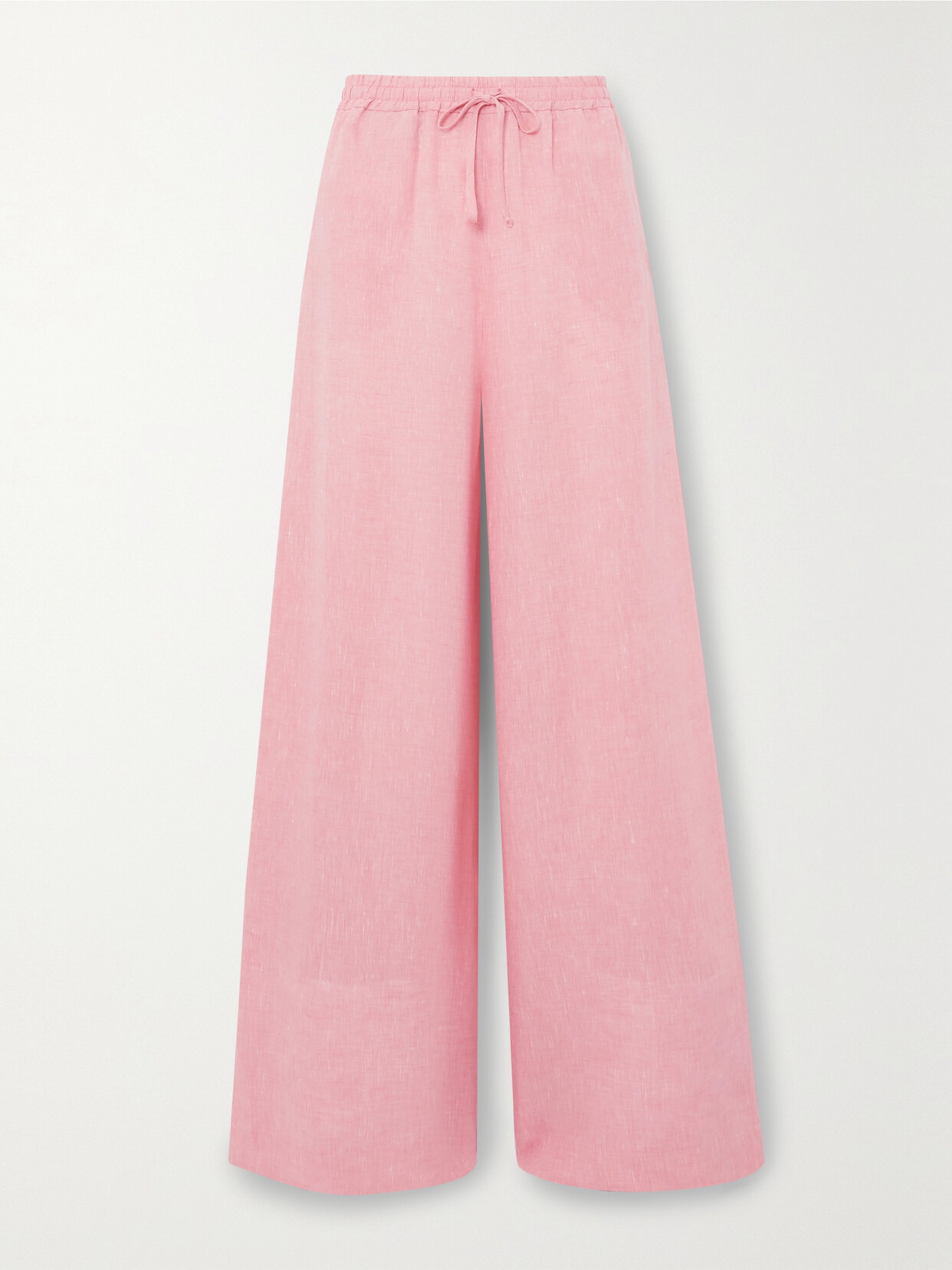 Loro Piana Linen Drawstring Wide-leg Pants - Pink