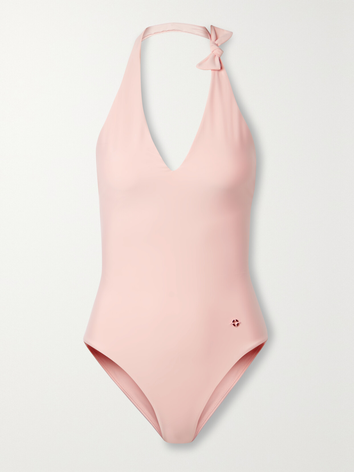 LORO PIANA EMBELLISHED HALTERNECK SWIMSUIT