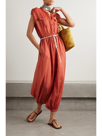 Loro Piana Belted ramie jumpsuit