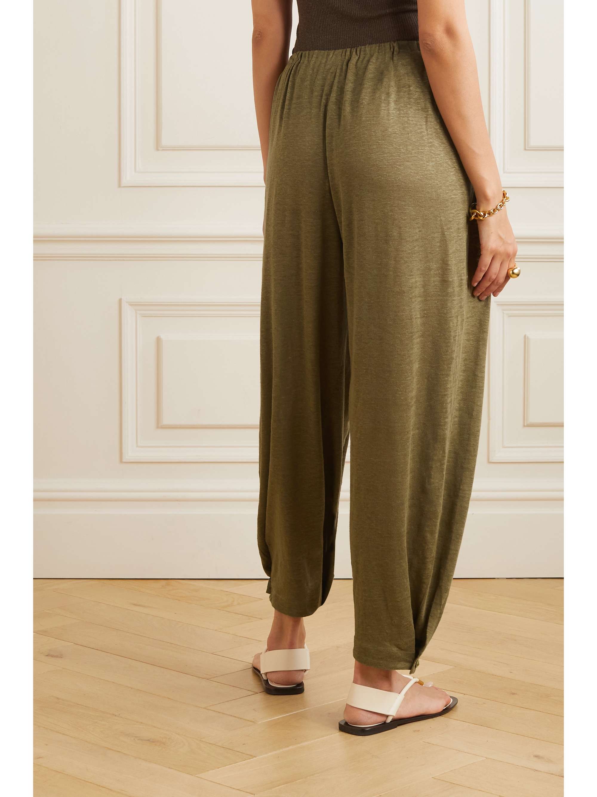 LORO PIANA Linen tapered pants | NET-A-PORTER