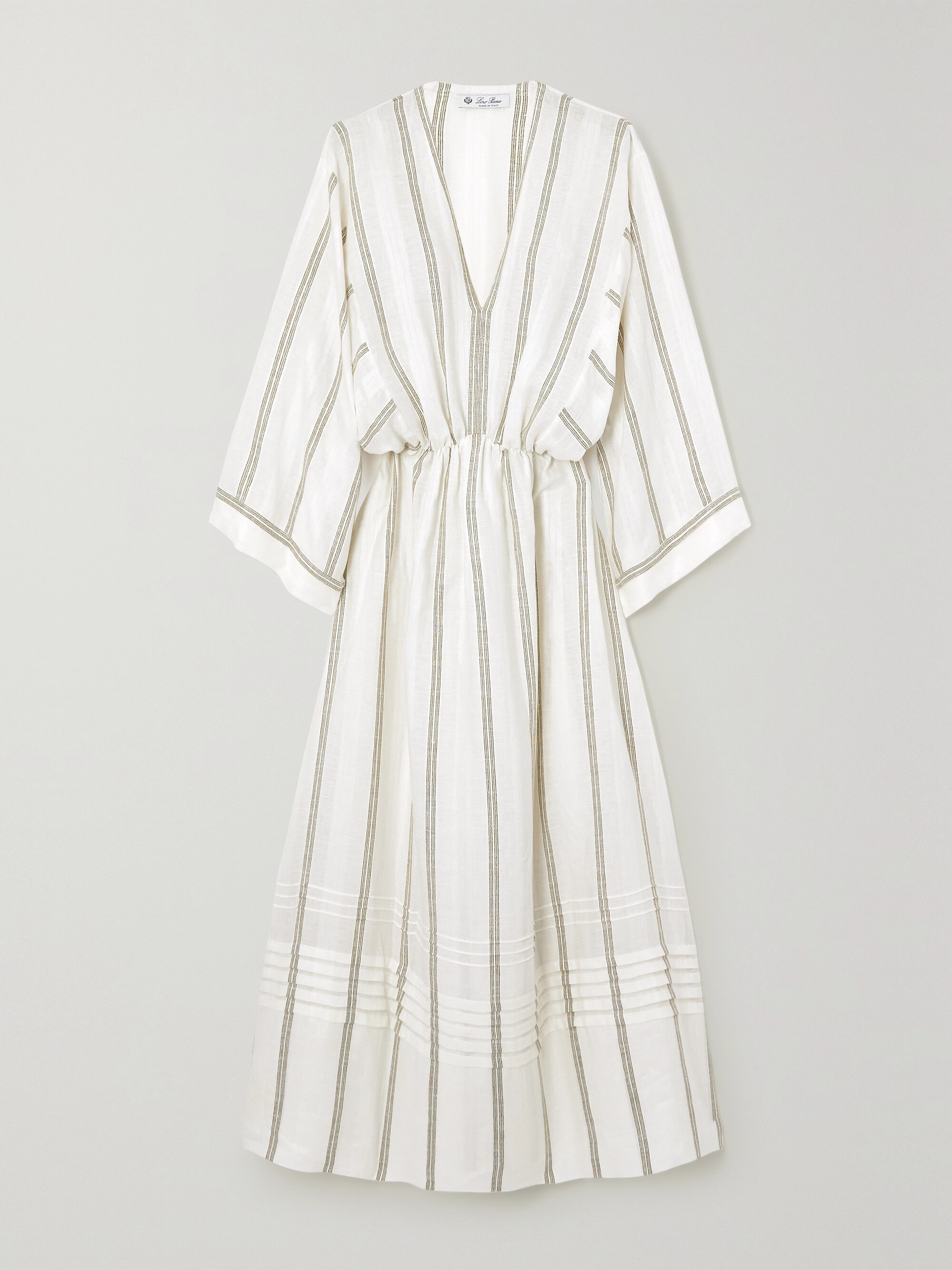 Loro Piana - Henrietta striped linen midi dress | Plush