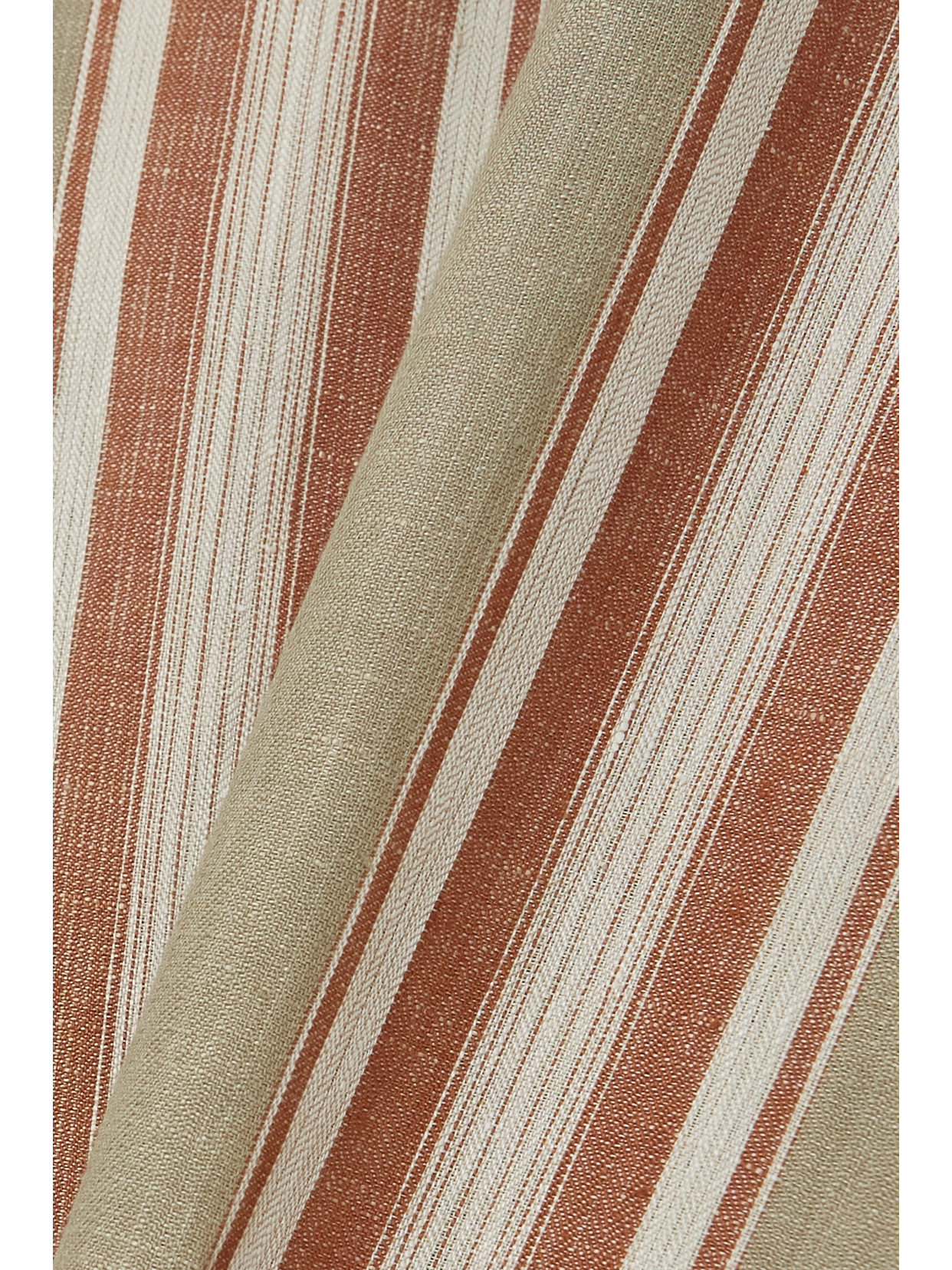 Loro Piana Notan Beach Stripes Linen Pants In Orange