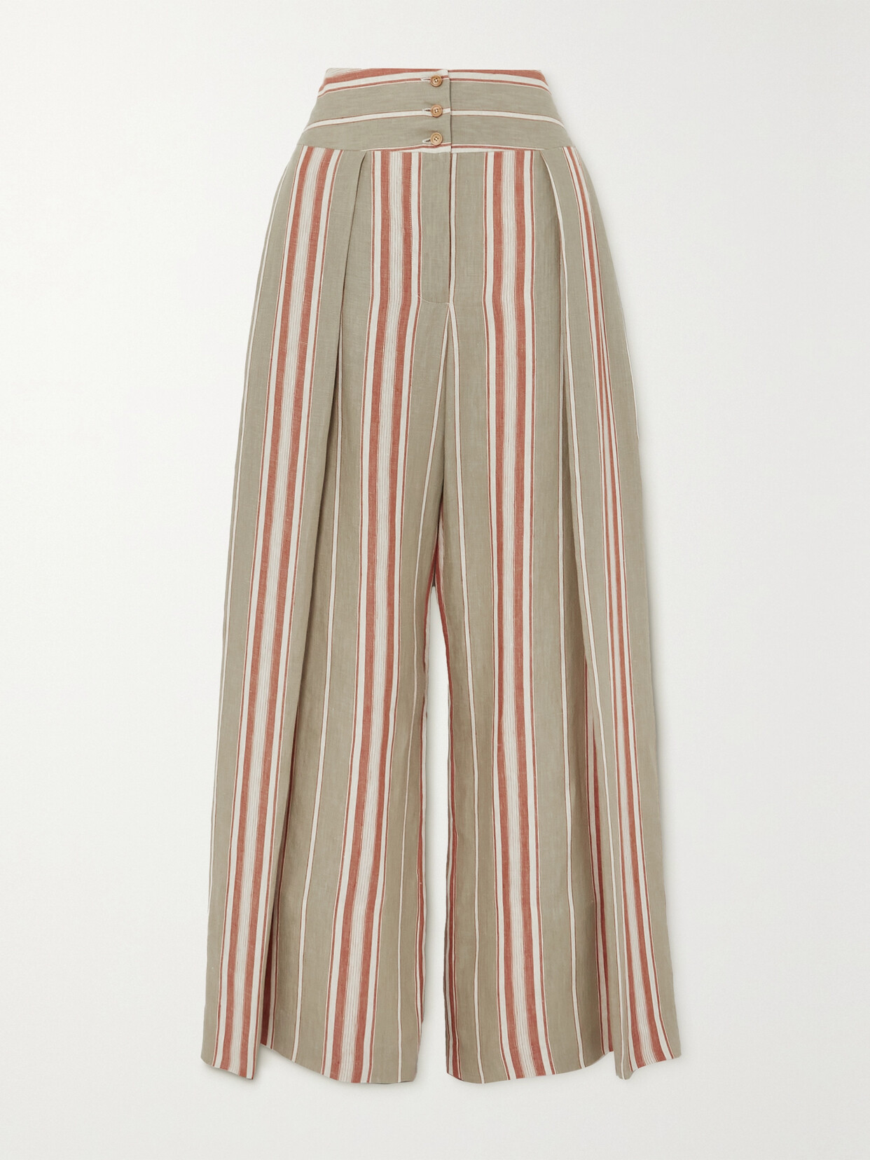 Loro Piana Notan Beach Stripes Linen Pants In Multicoloured