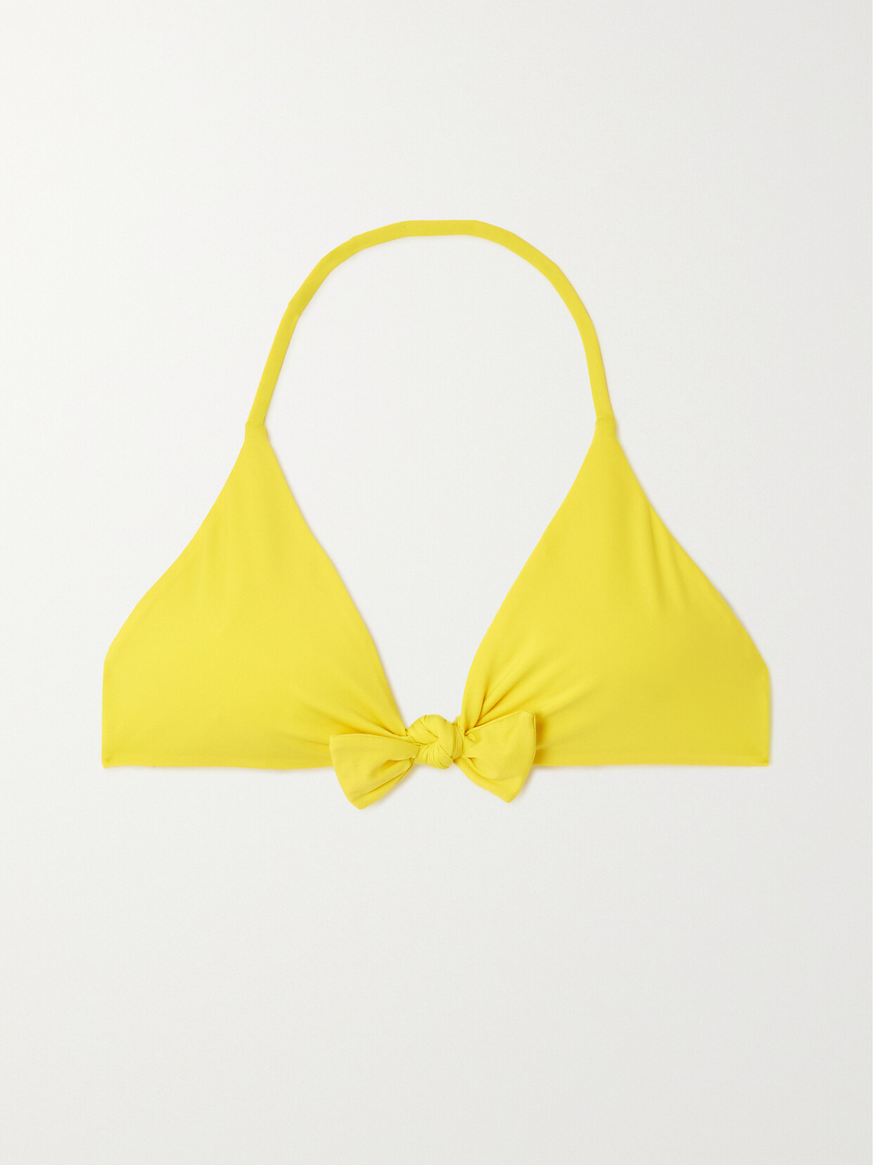 Loro Piana - Bow-detailed Halterneck Bikini Top - Yellow