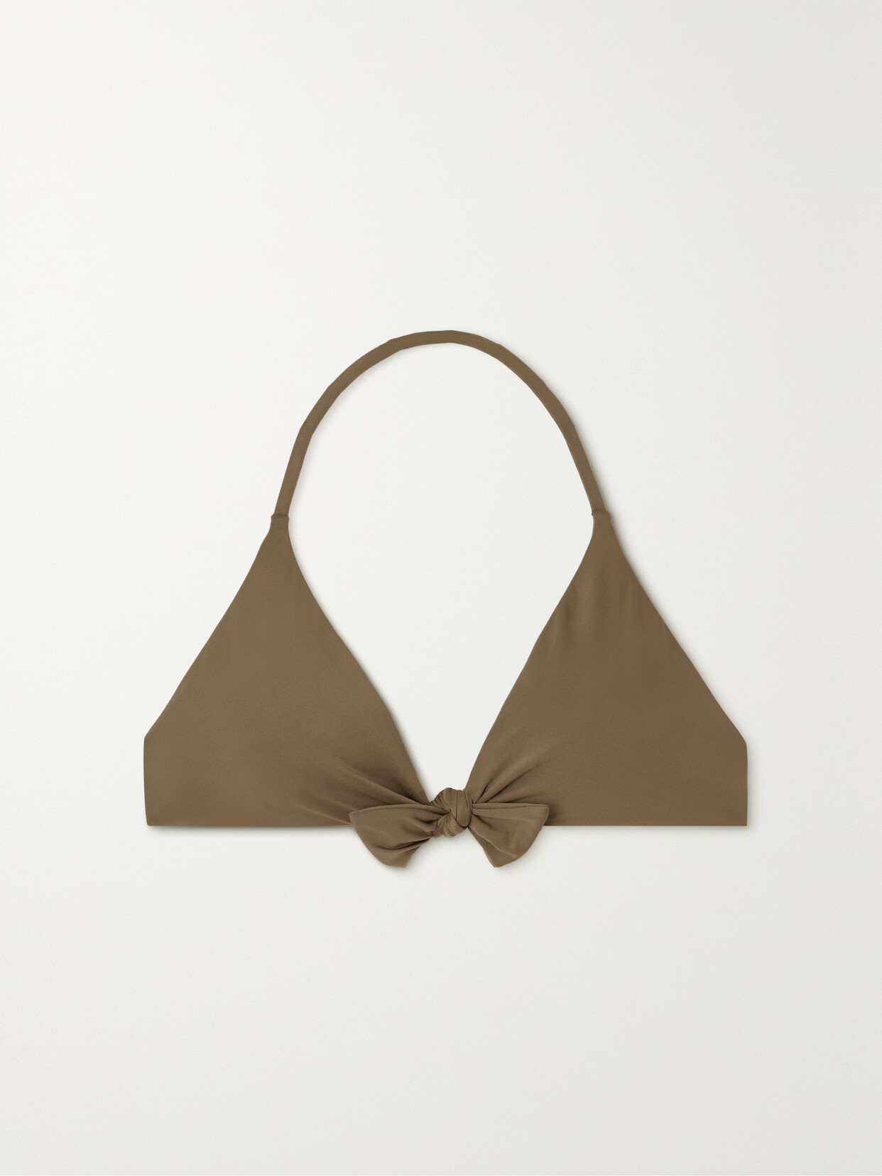 Loro Piana - Bow-detailed Halterneck Bikini Top - Green