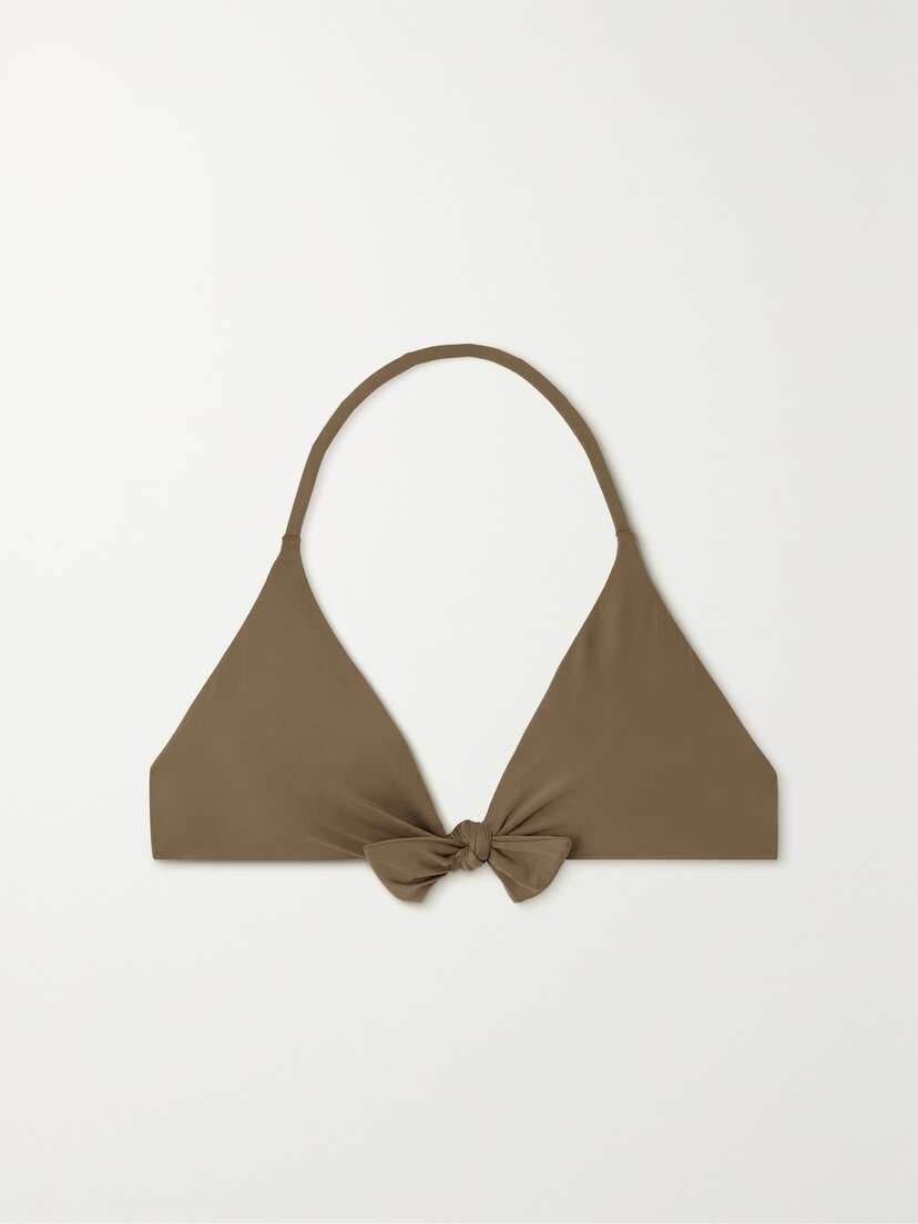 Loro Piana Bow-detailed Halterneck Bikini Top
