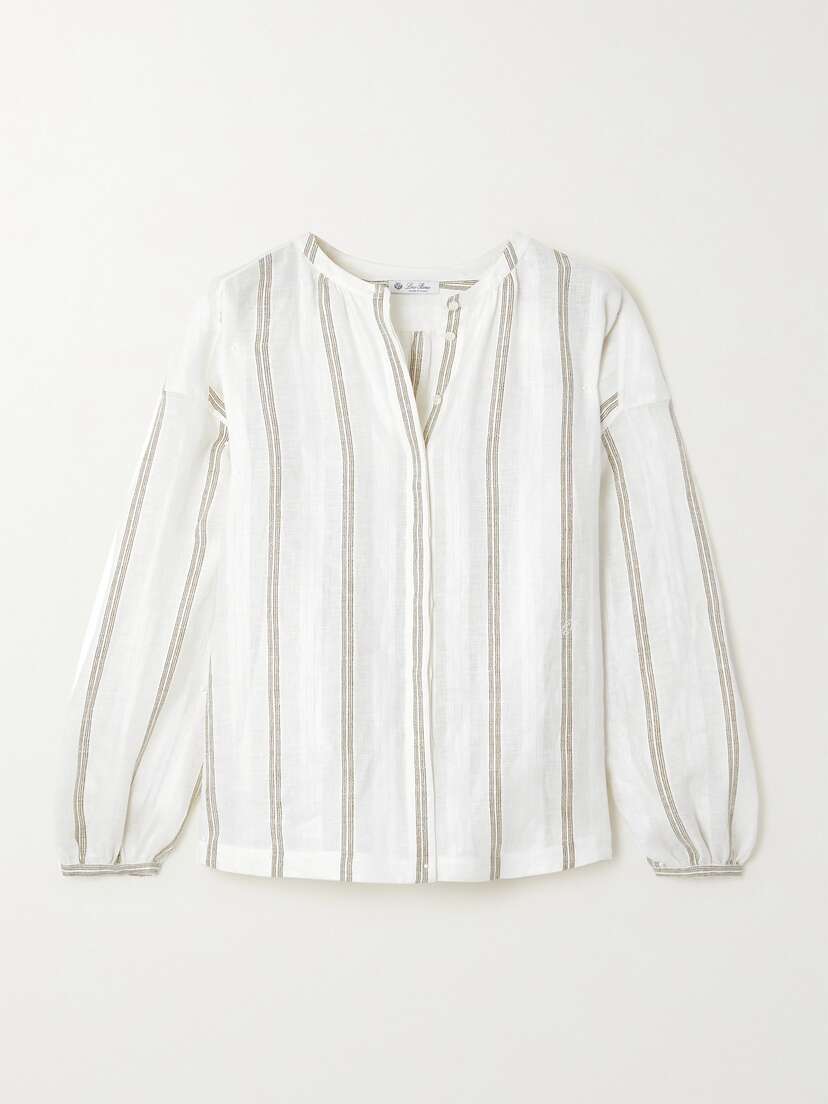 Loro Piana Lelis Striped Linen Shirt