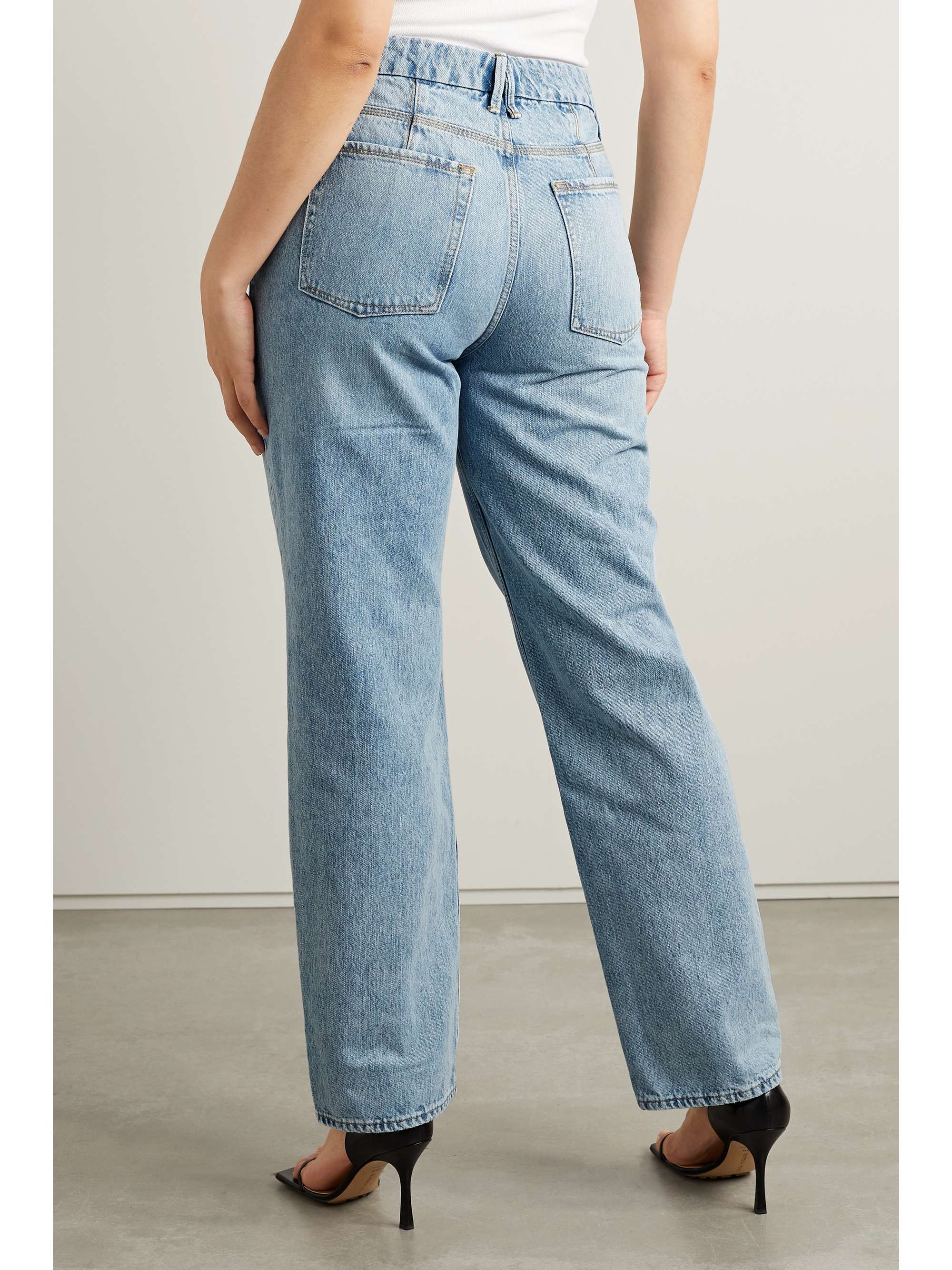 GOOD AMERICAN Good 90s crystal-embellished high-rise straight-leg jeans