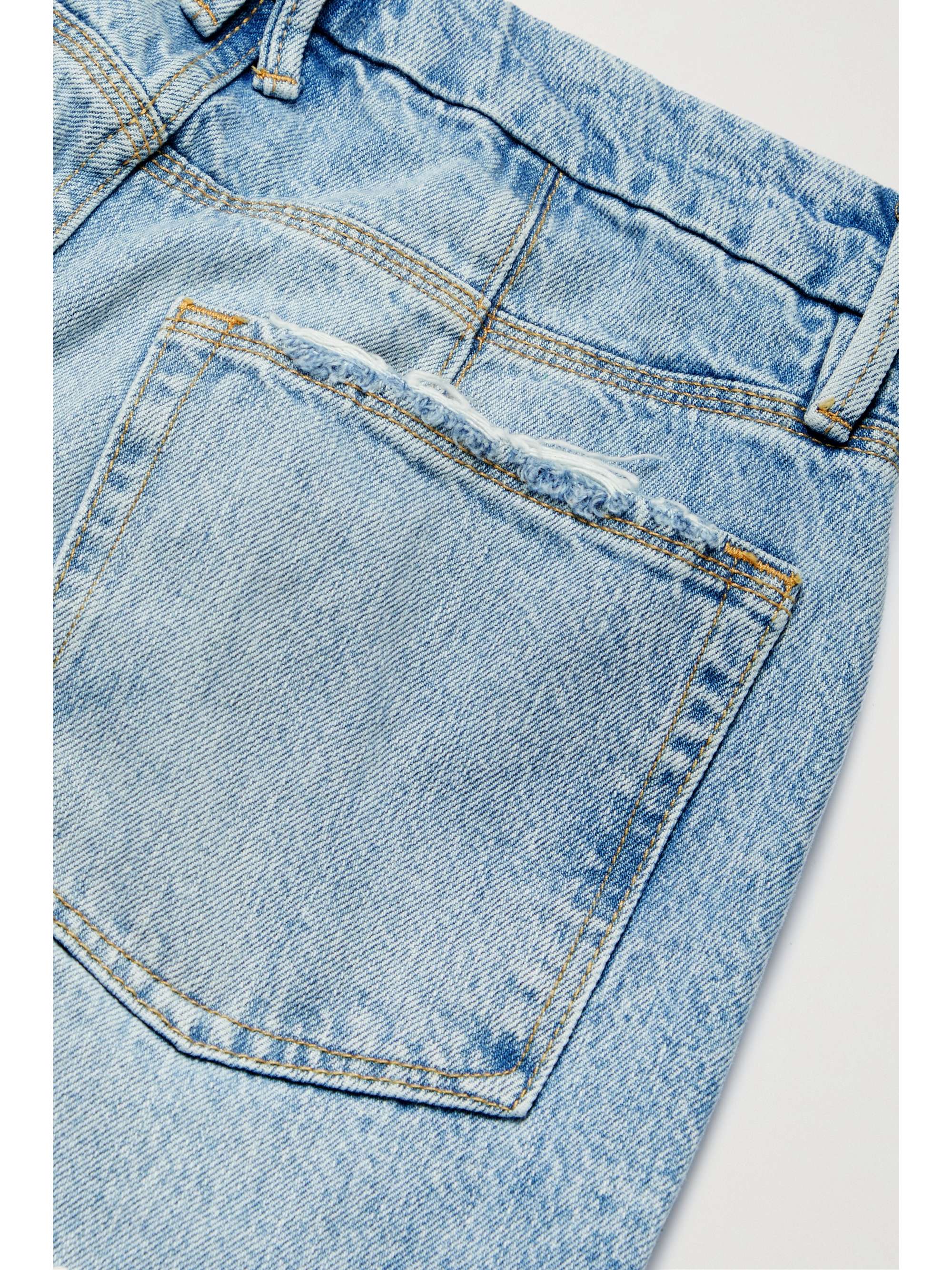 GOOD AMERICAN Good 90s crystal-embellished high-rise straight-leg jeans ...