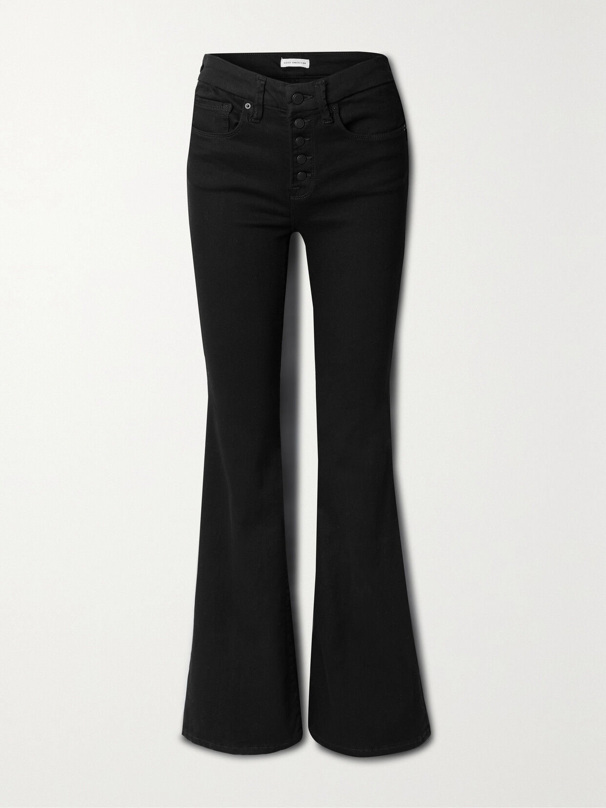 GOOD AMERICAN - Good Legs High-rise Flared Jeans - Black