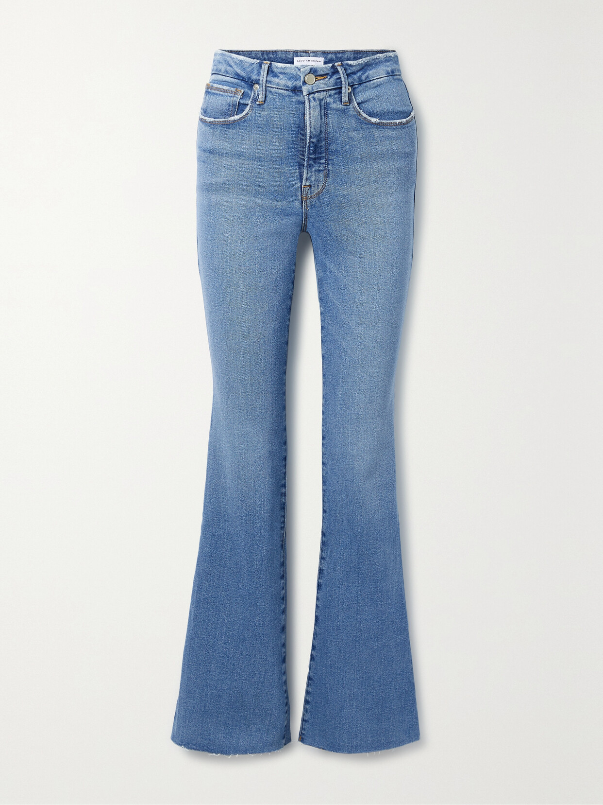 GOOD AMERICAN - Good Classic High-rise Bootcut Jeans - Blue