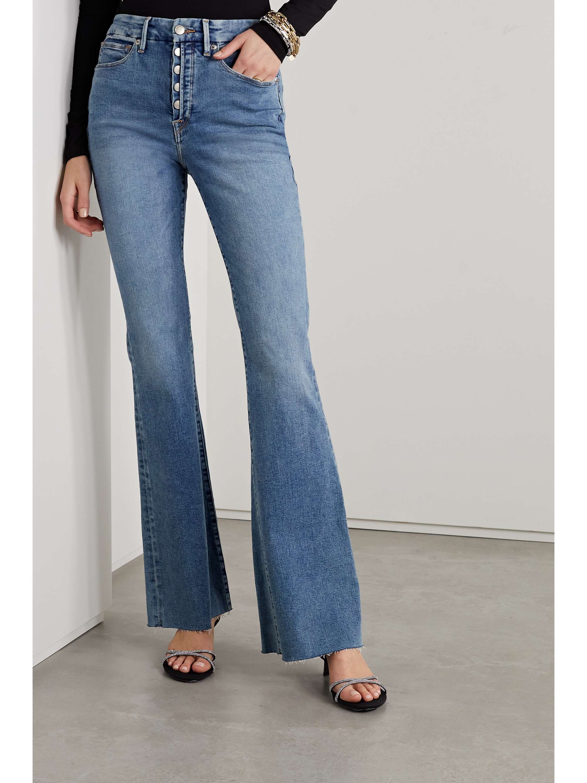 GOOD AMERICAN Good Legs high-rise flared jeans