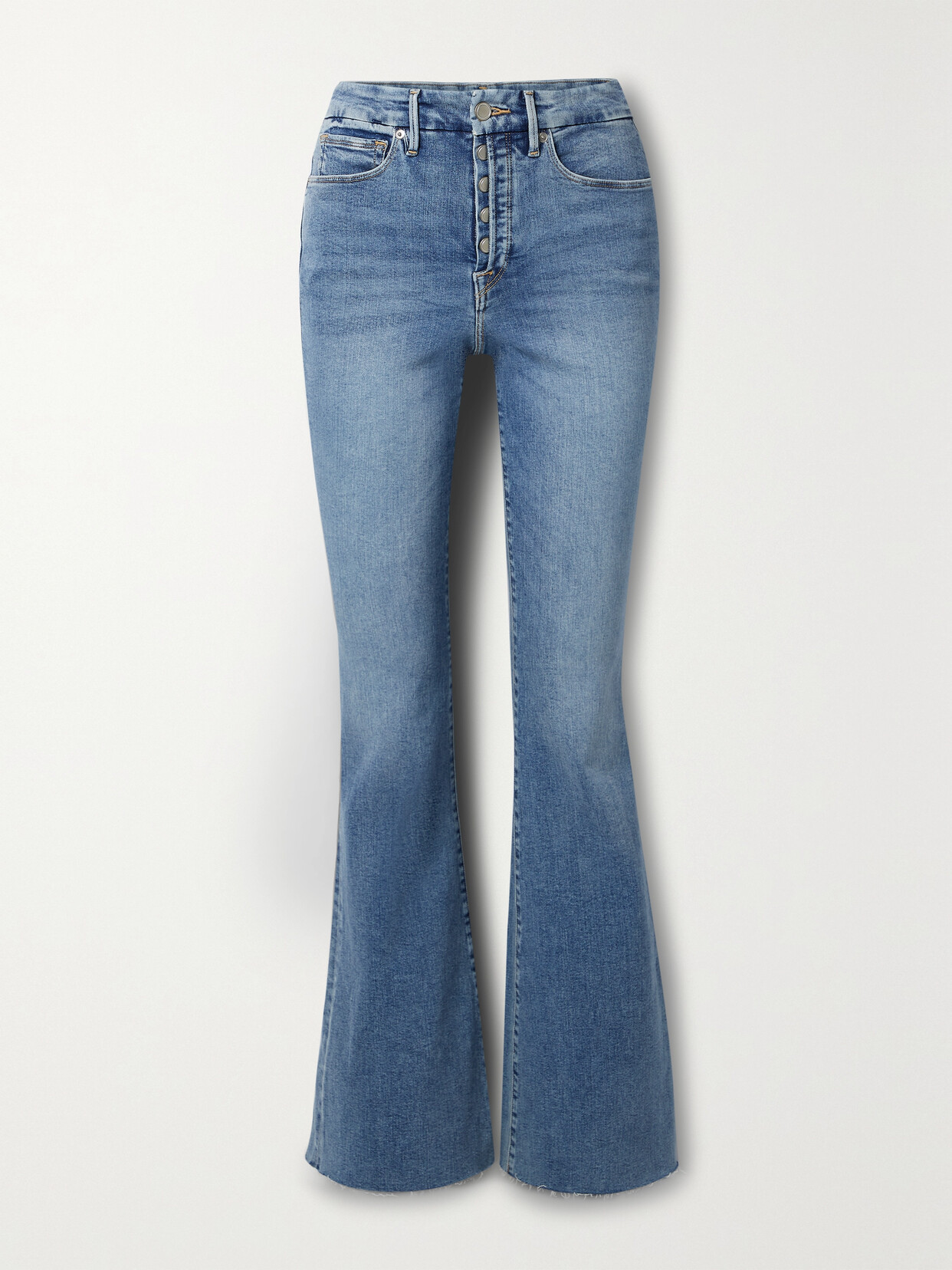 GOOD AMERICAN - Good Legs High-rise Flared Jeans - Blue