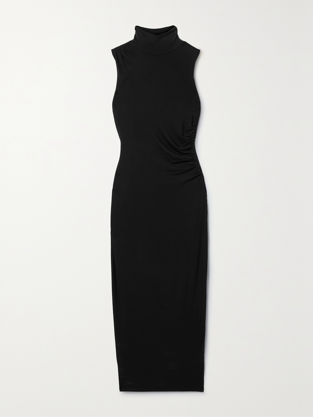 GOOD AMERICAN - Good Touch Draped Stretch-jersey Midi Dress - Black