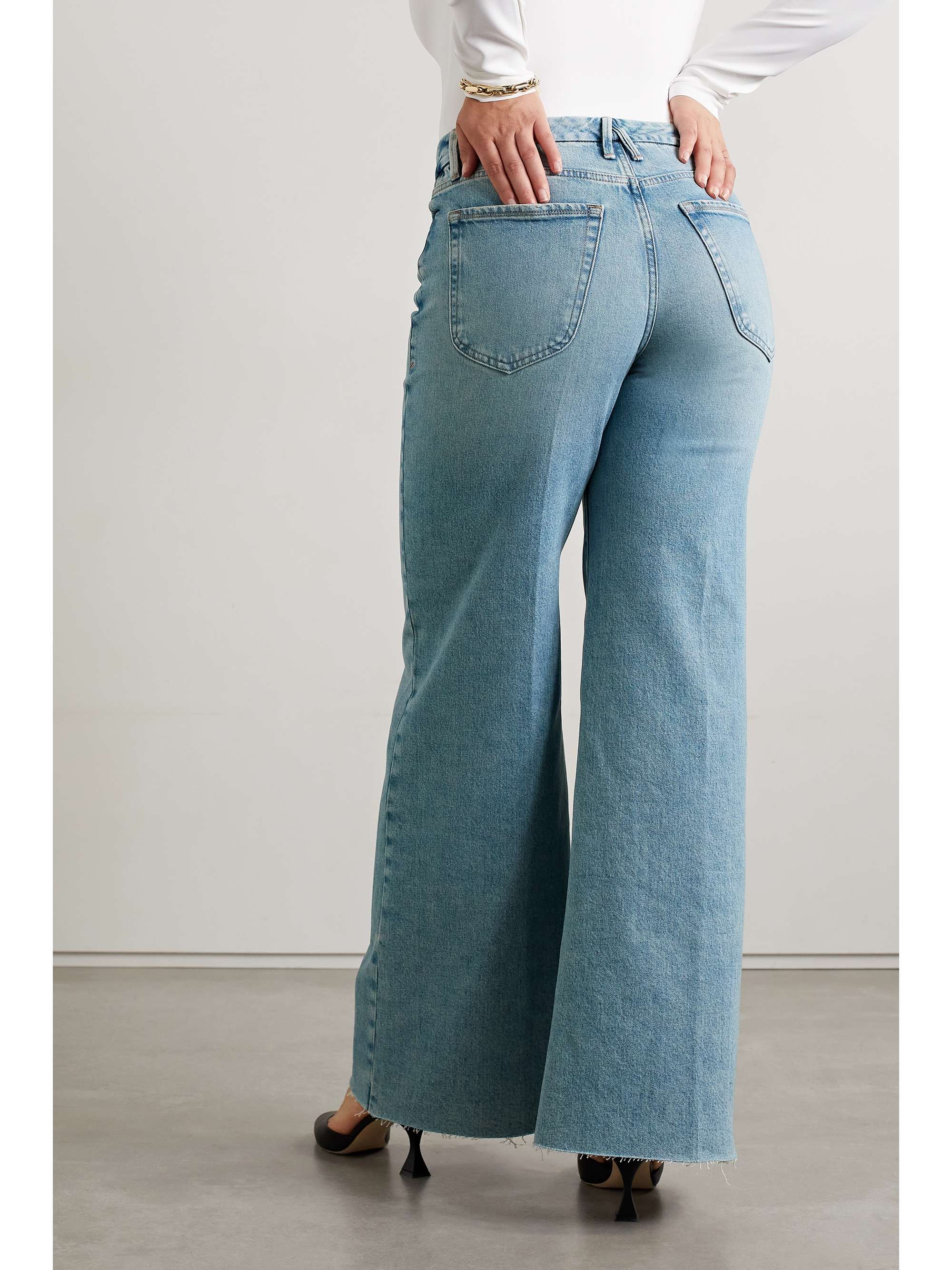 GOOD AMERICAN Good Waist high-rise wide-leg jeans