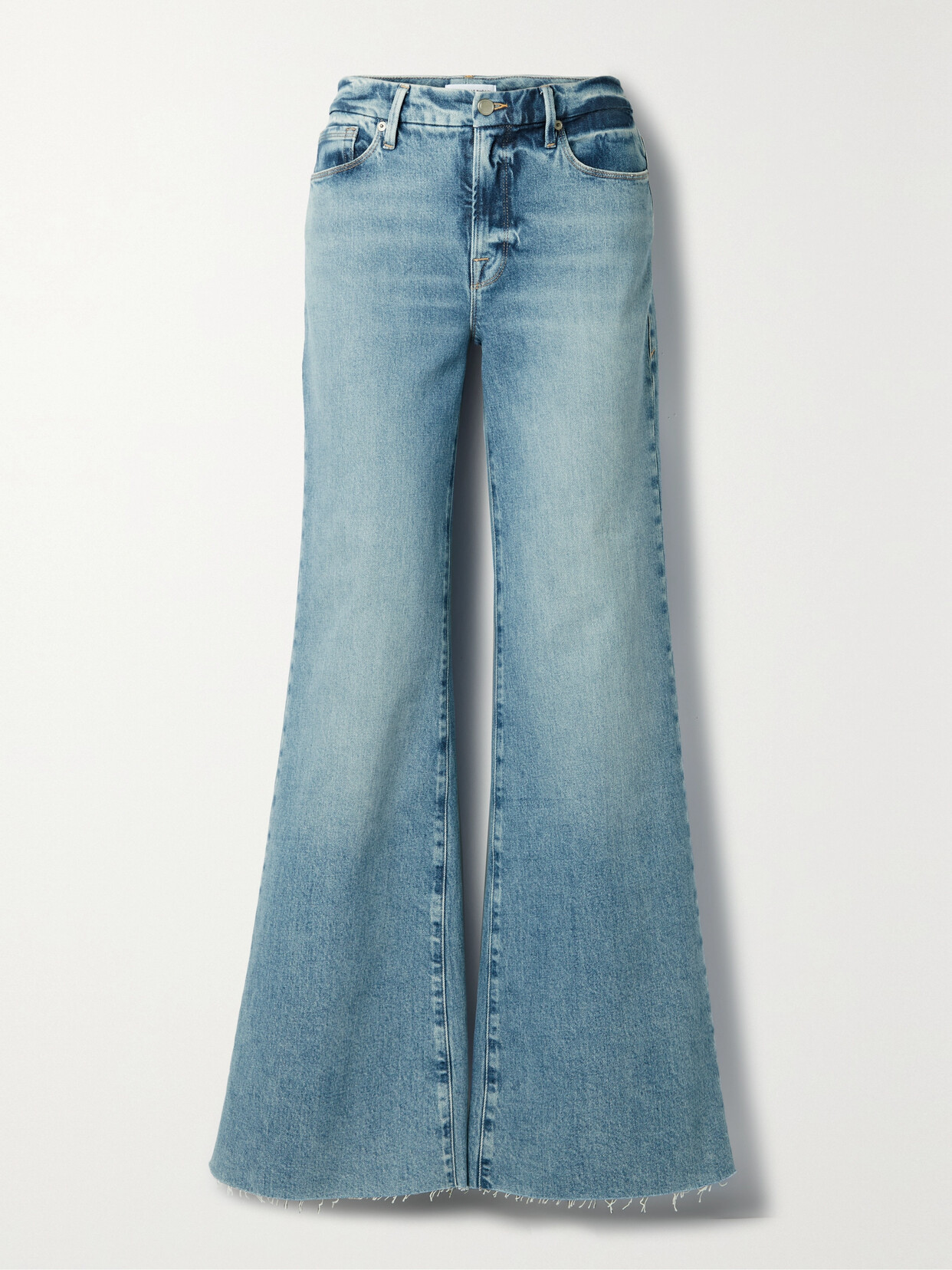 GOOD AMERICAN - Good Waist High-rise Wide-leg Jeans - Blue