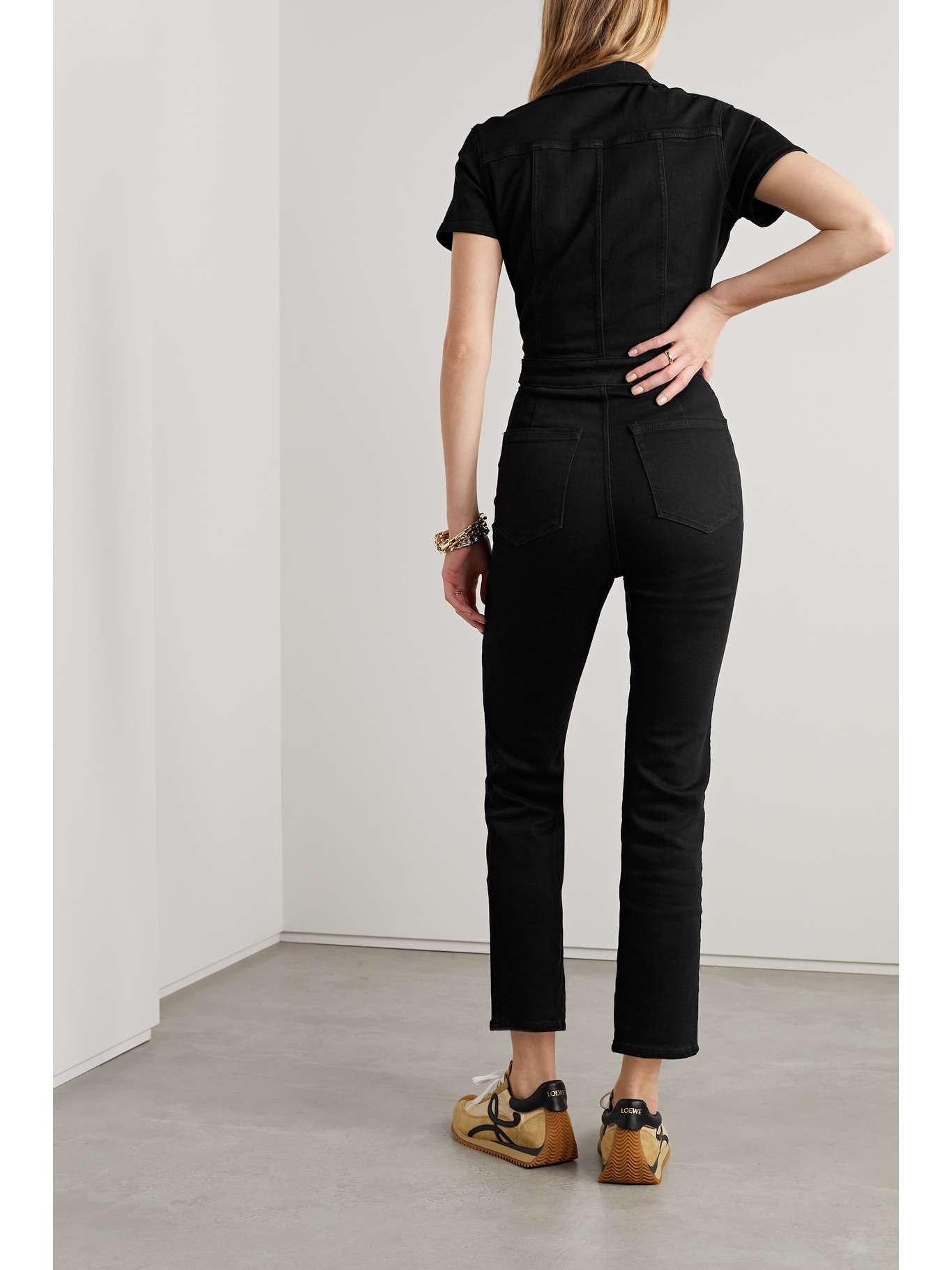 GOOD AMERICAN Fit For Success denim jumpsuit NETAPORTER