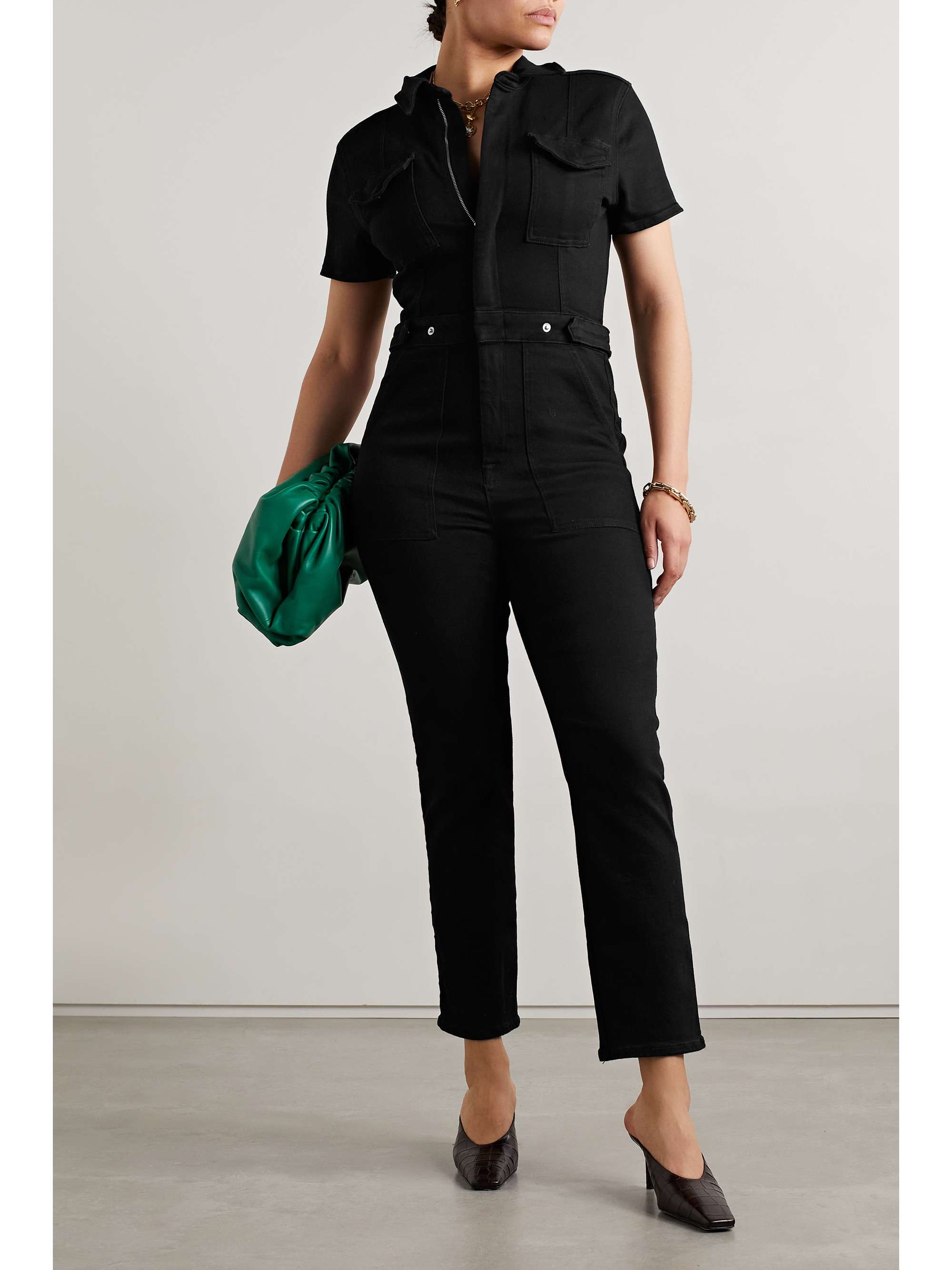 GOOD AMERICAN Fit For Success denim jumpsuit NETAPORTER