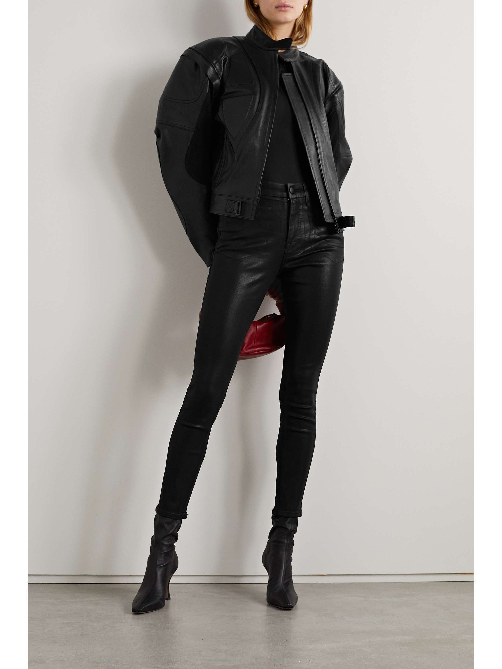 GOOD AMERICAN Good Legs coated high-rise skinny jeans | NET-A-PORTER