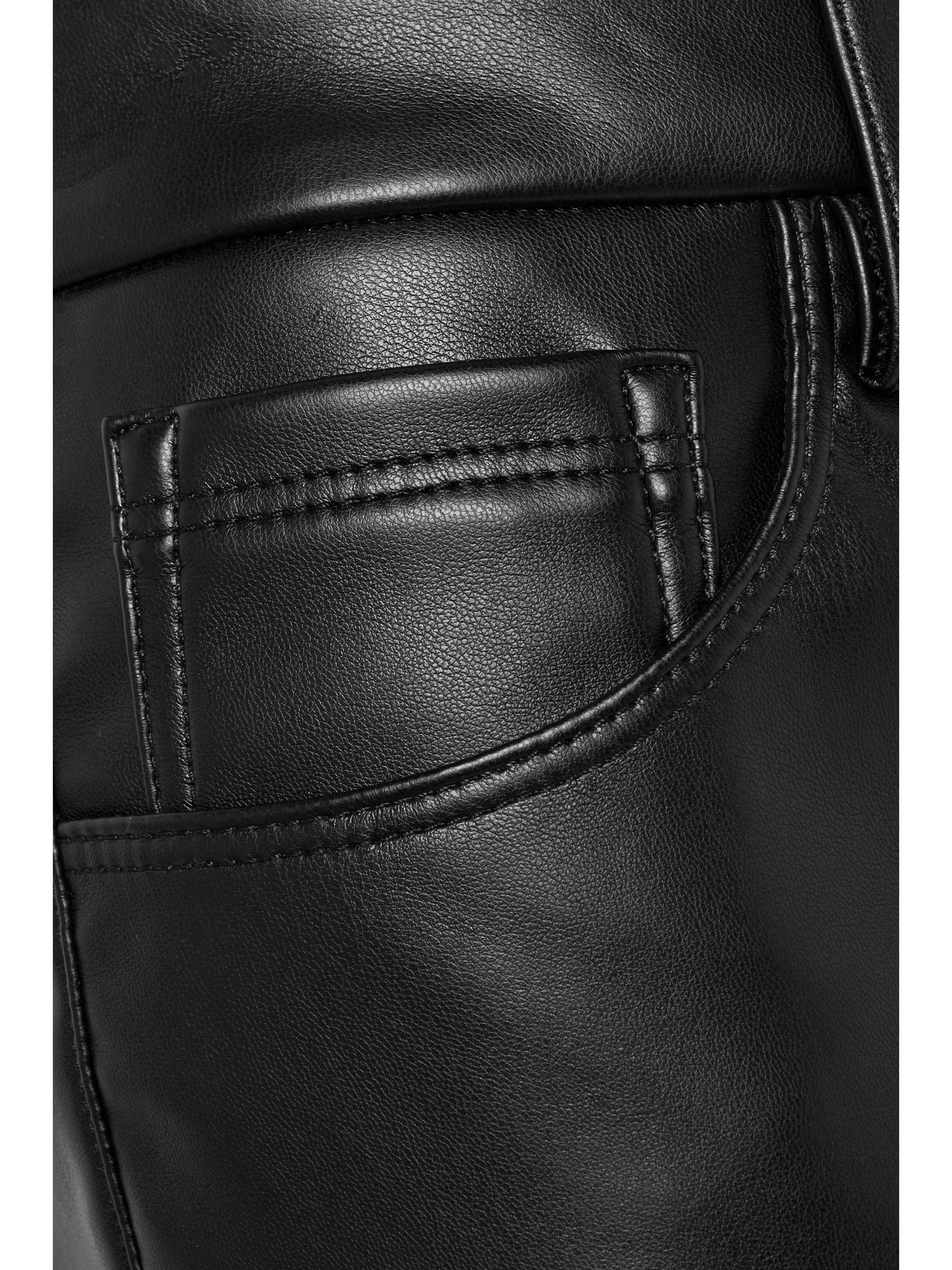 GOOD AMERICAN Good Icon faux stretch-leather straight-leg pants