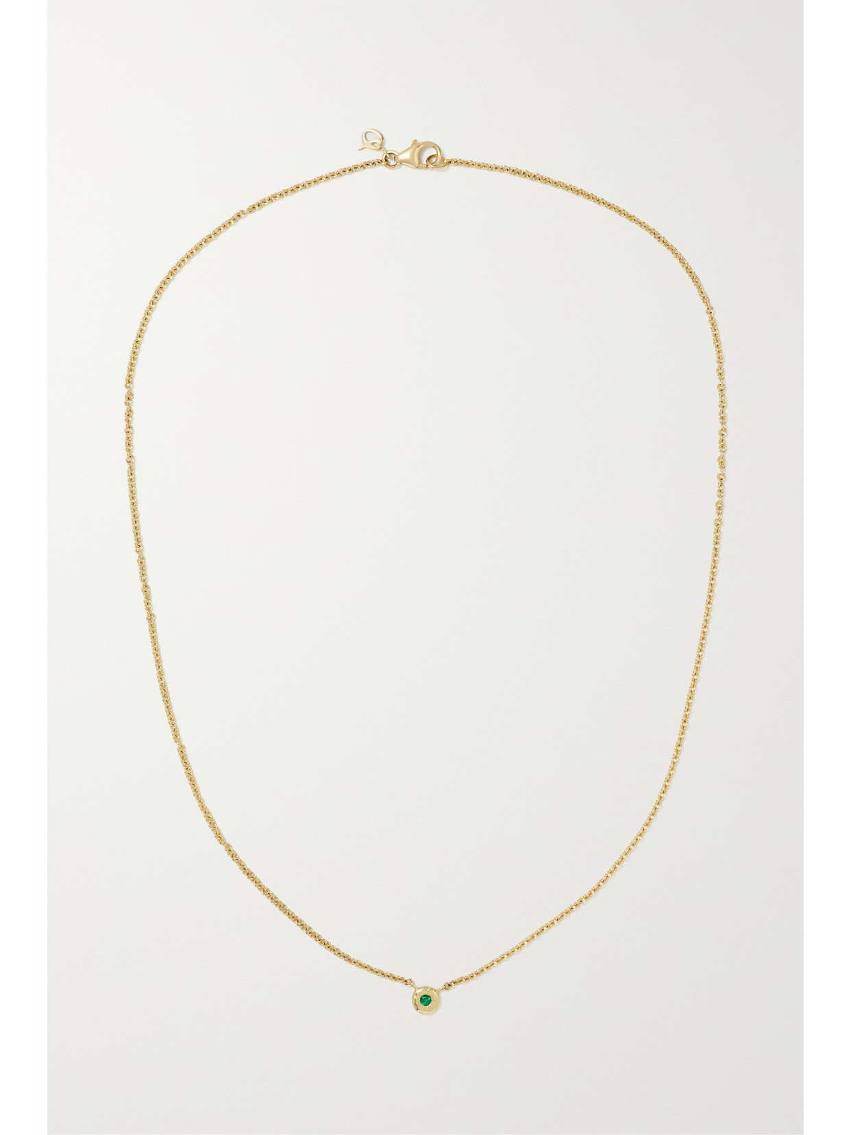 Octavia Elizabeth + Net Sustain Nesting Gem 18-karat Recycled Gold Emerald Necklace In Gold