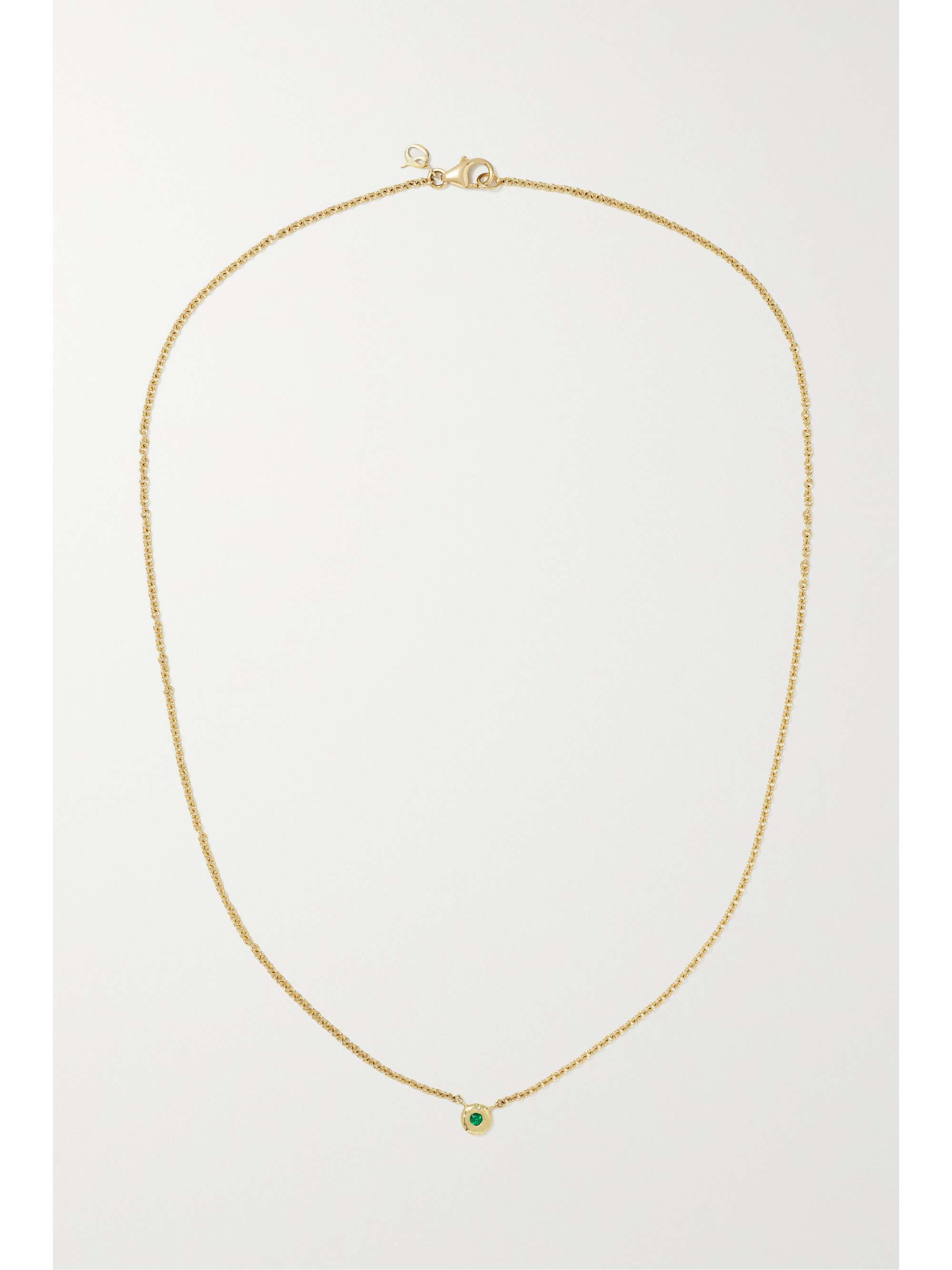 OCTAVIA ELIZABETH + NET SUSTAIN Nesting Gem 18-karat recycled gold emerald necklace