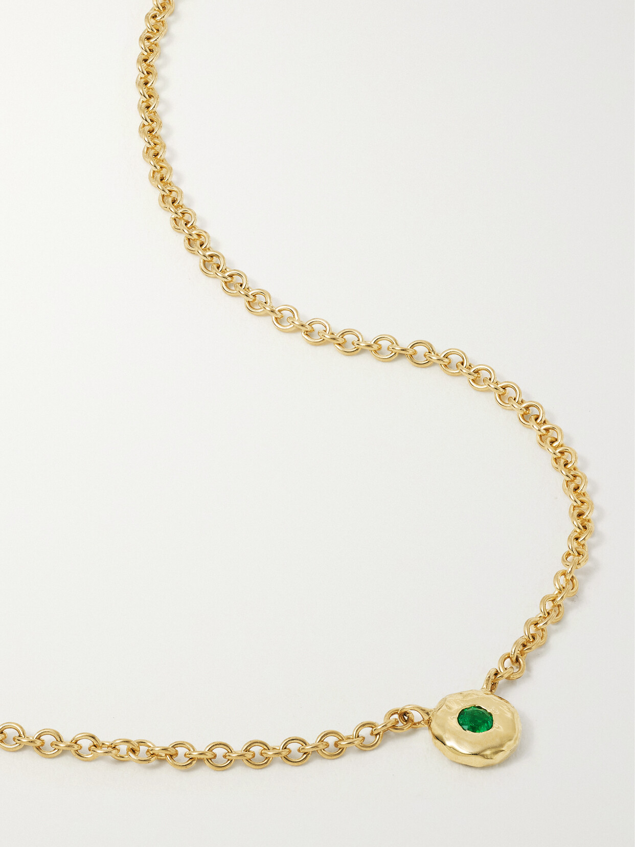 Octavia Elizabeth + Net Sustain Nesting Gem 18-karat Recycled Gold Emerald Necklace