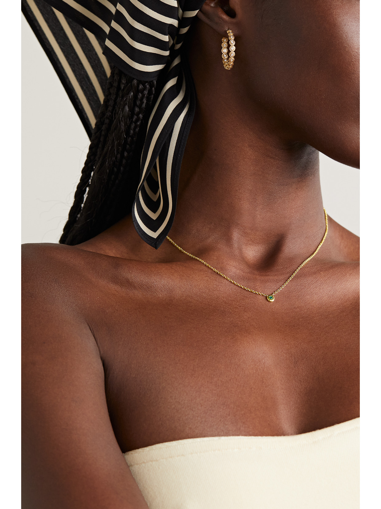 Octavia Elizabeth + Net Sustain Nesting Gem 18-karat Recycled Gold Emerald Necklace In Gold