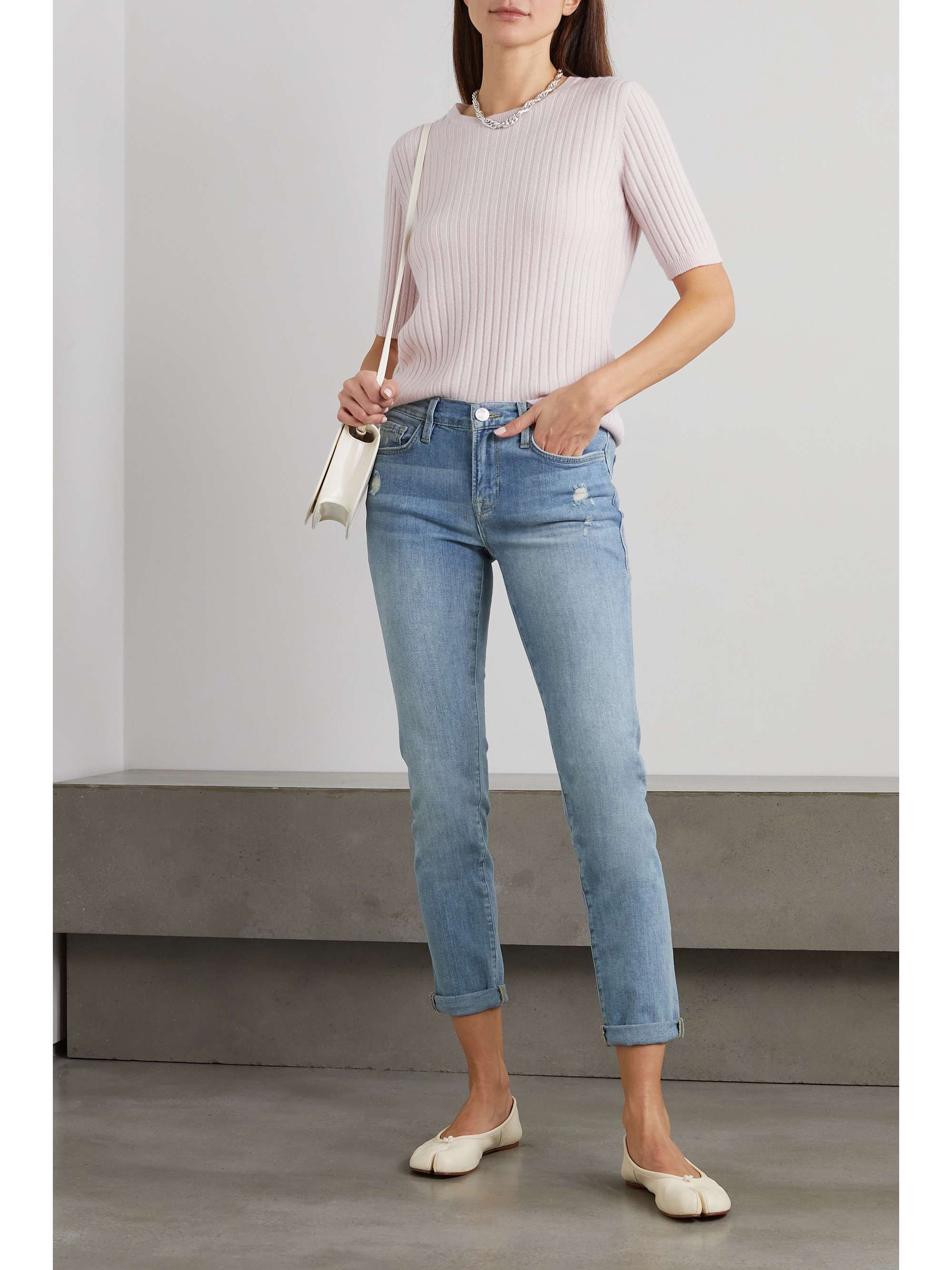 FRAME Le Garcon cropped slim boyfriend organic jeans NETAPORTER
