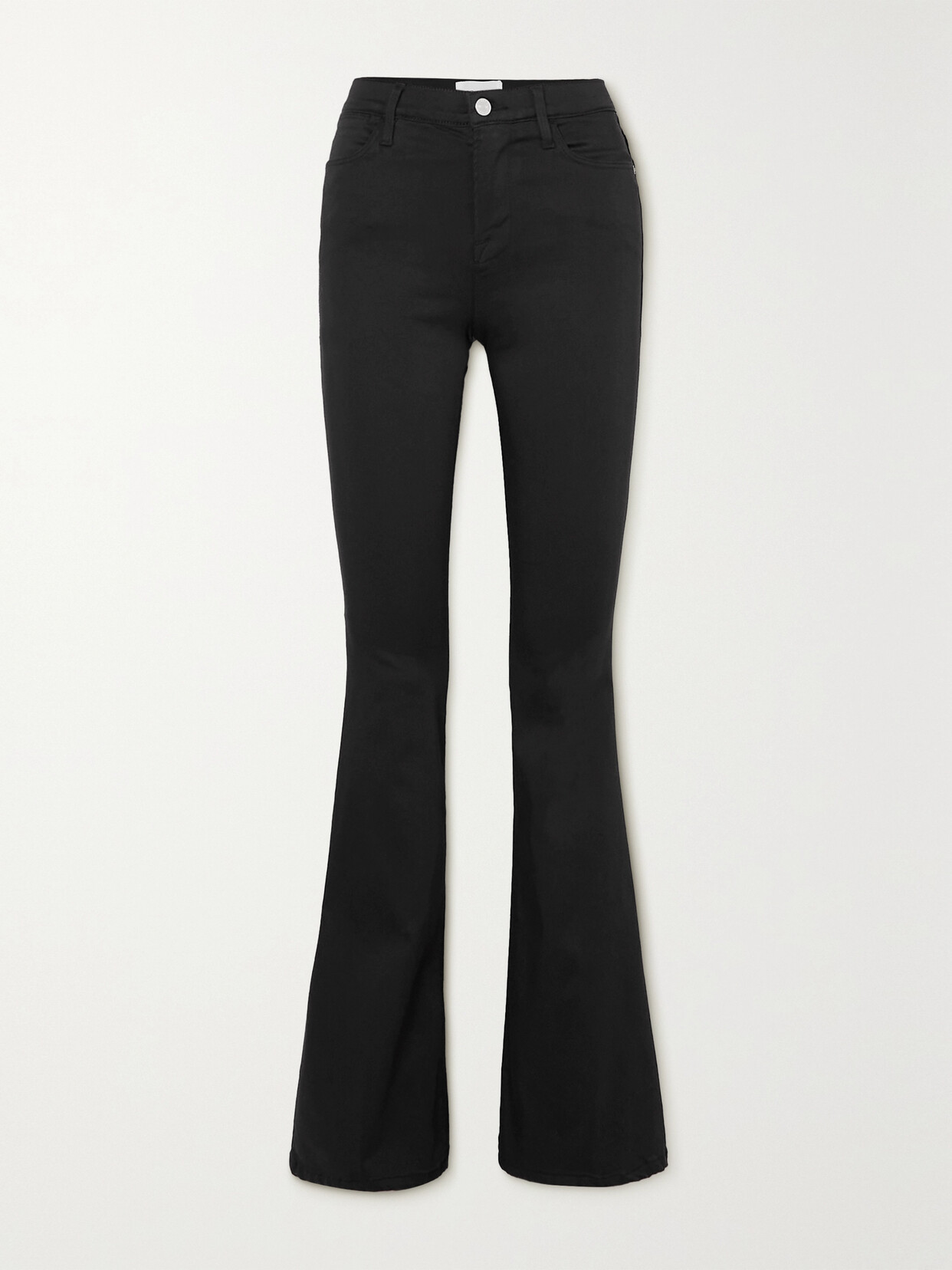 FRAME Le High Flare High-rise Jeans - Black