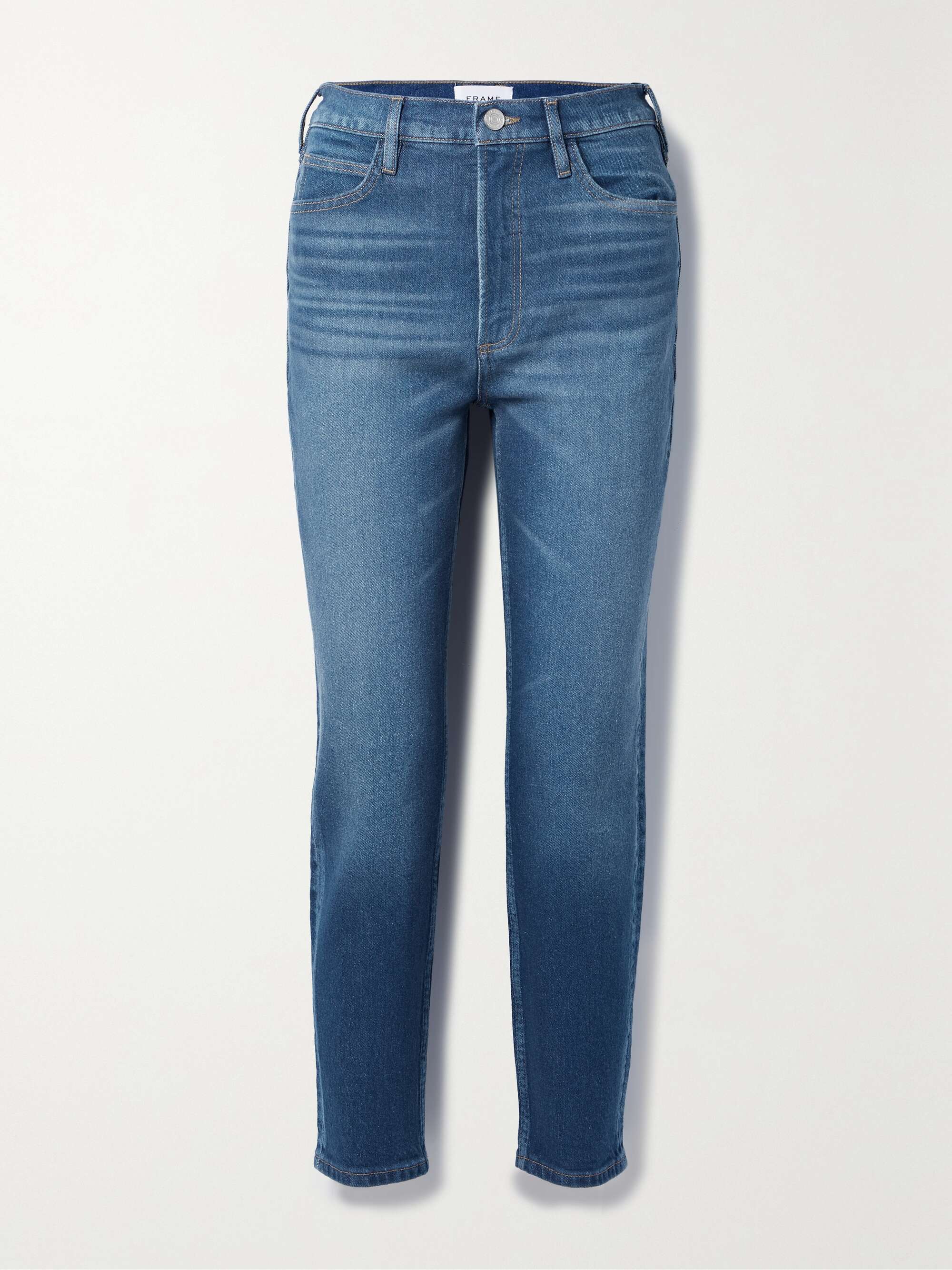 FRAME High 'n' Tight cropped highrise slimleg jeans NETAPORTER