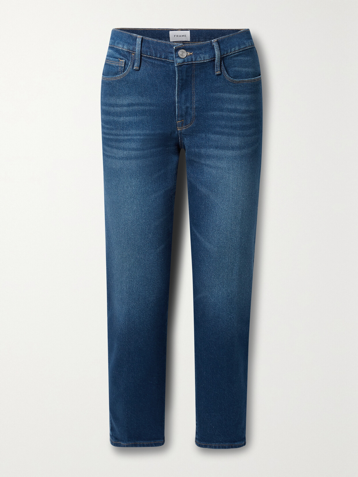 FRAME LE NOUVEAU MID-RISE STRAIGHT-LEG JEANS